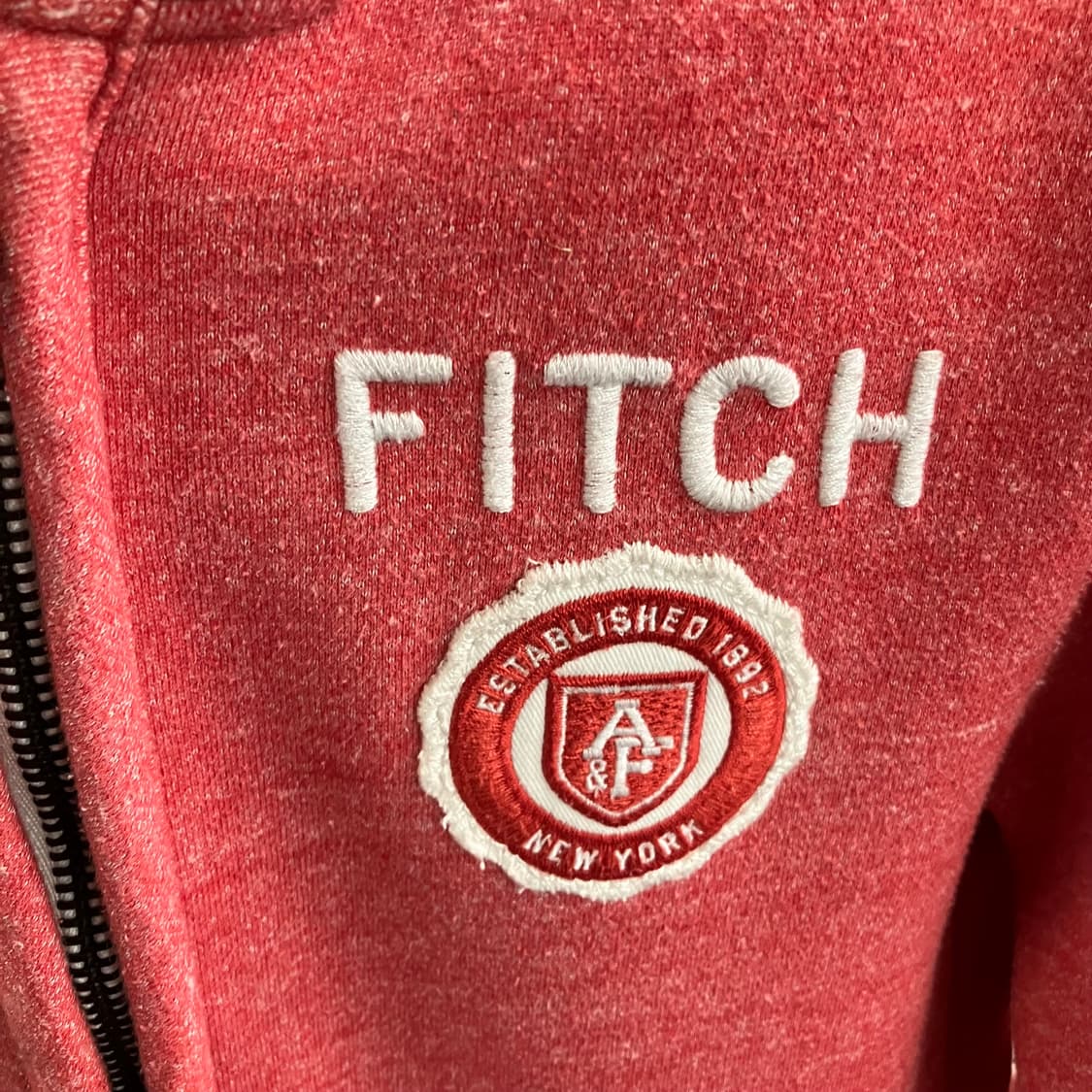 아베크롬비 레드 후드집업 S 상품이미지4