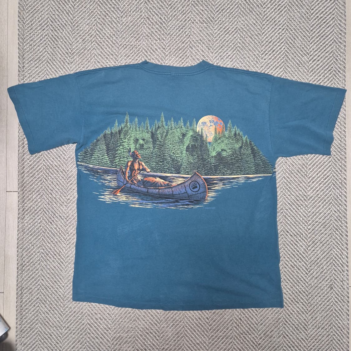 90s 빈티지 인디언 싱글스티치 티셔츠 (XL) 상품이미지5