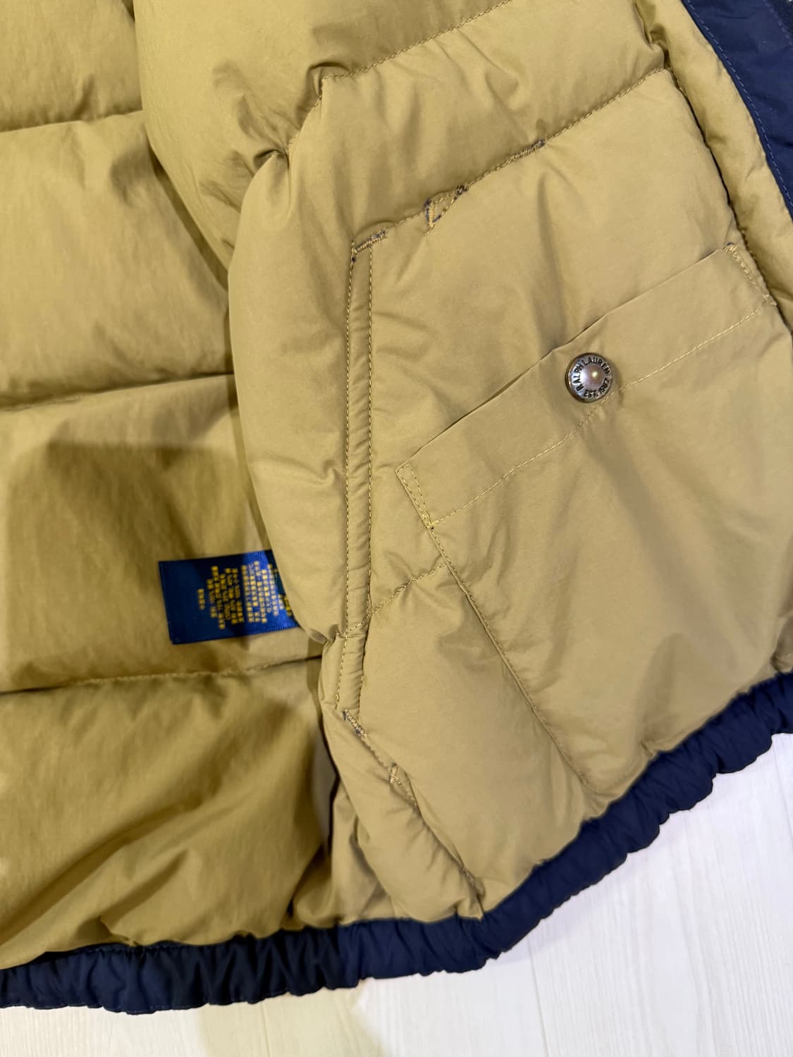 폴로 랄프로렌 네이비 색상 다운 자켓 L 사이즈 상품이미지6