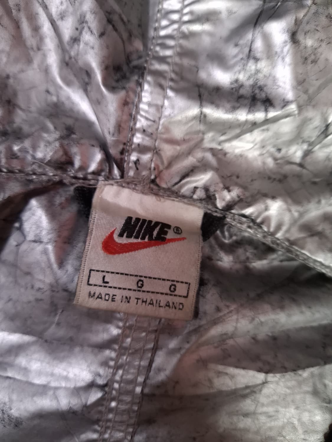 오리지날 90's 나이키 스우시 메탈릭 실버 아노락 상품이미지8