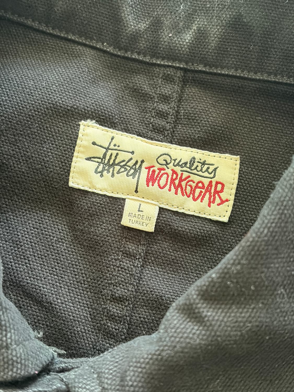 stussy 스투시 캔버스 초어 자켓 블랙 L (103-107) 상품이미지5