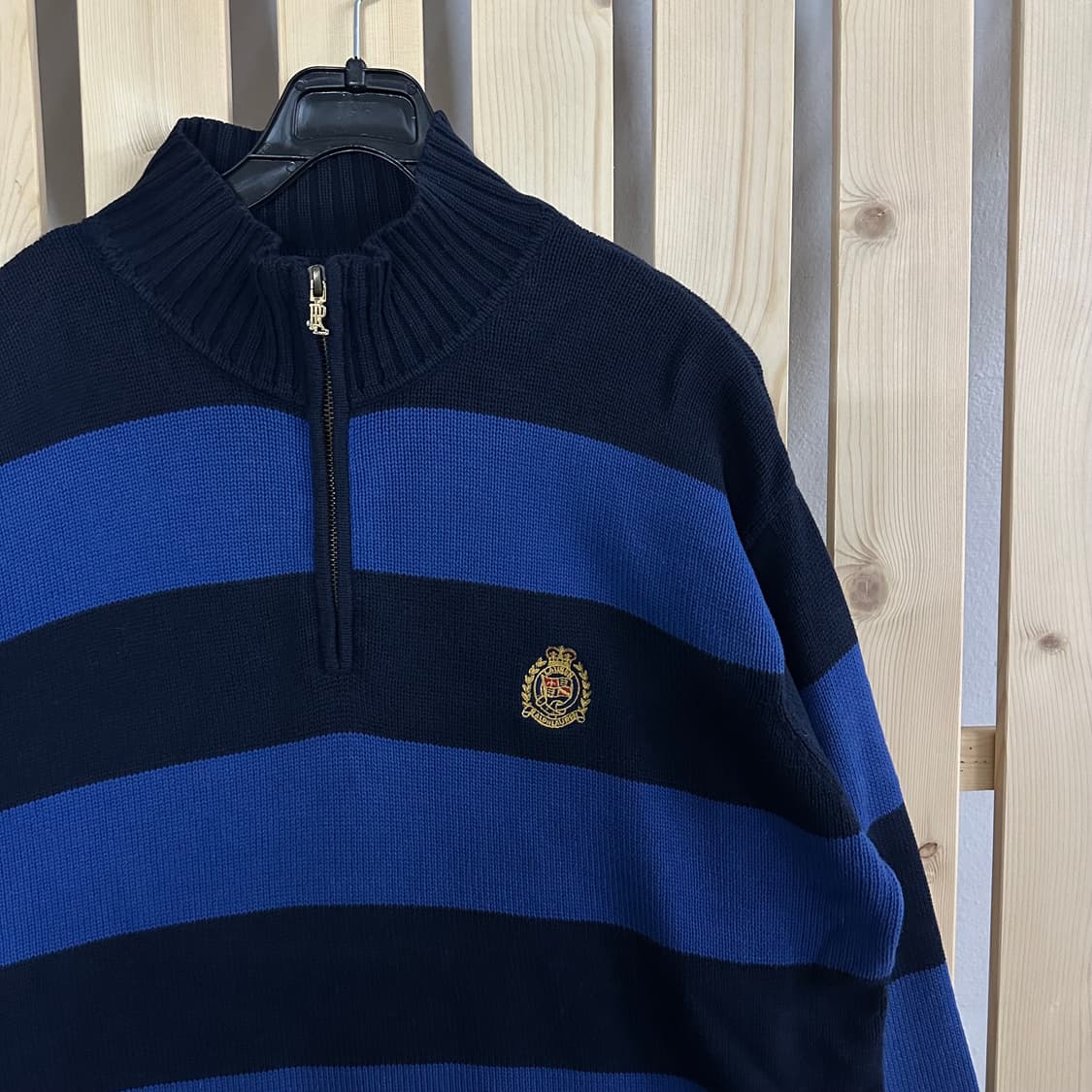 (L) 랄프로렌 스트라이프 반집업 니트 상품이미지4