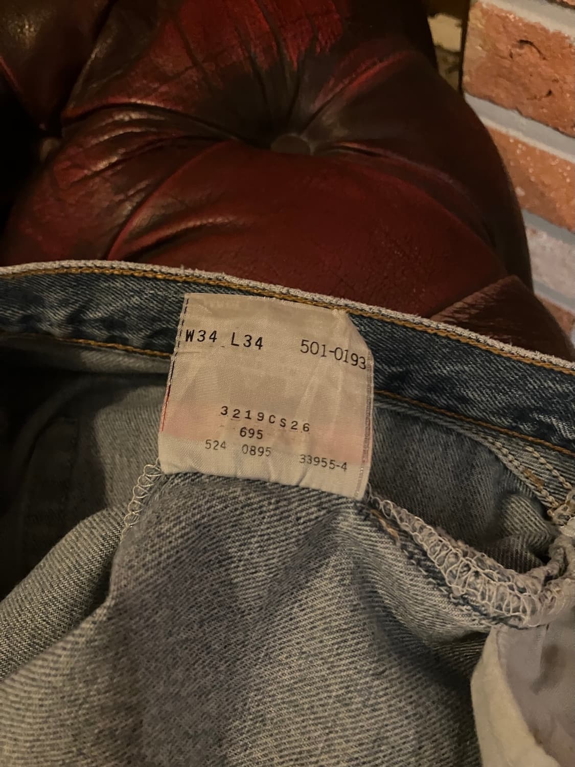 90s USA 빈티지 리바이스 501 데님 팬츠 상품이미지10
