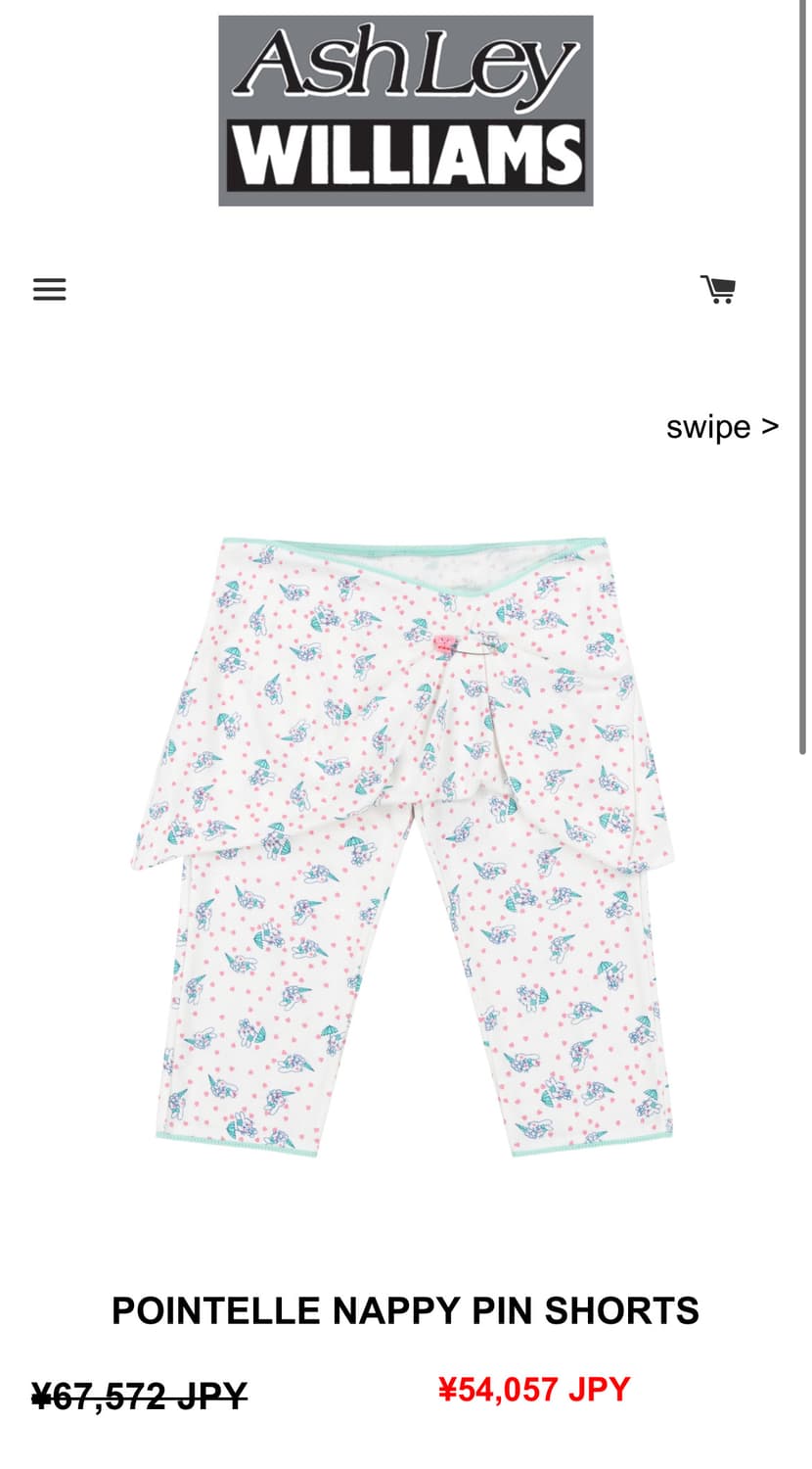 [M]애슐리 윌리엄스 POINTELLE NAPPY PIN 쇼츠 상품이미지8