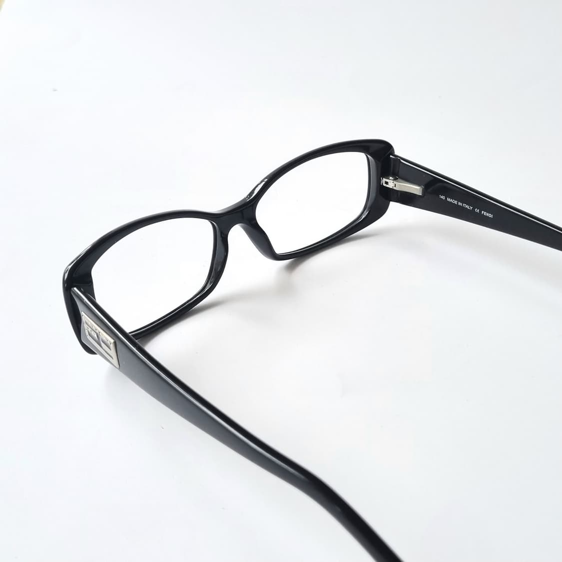 데드스탁 FENDI 빈티지 크리스탈 FF 로고 블랙 프레임 안경테 상품이미지4