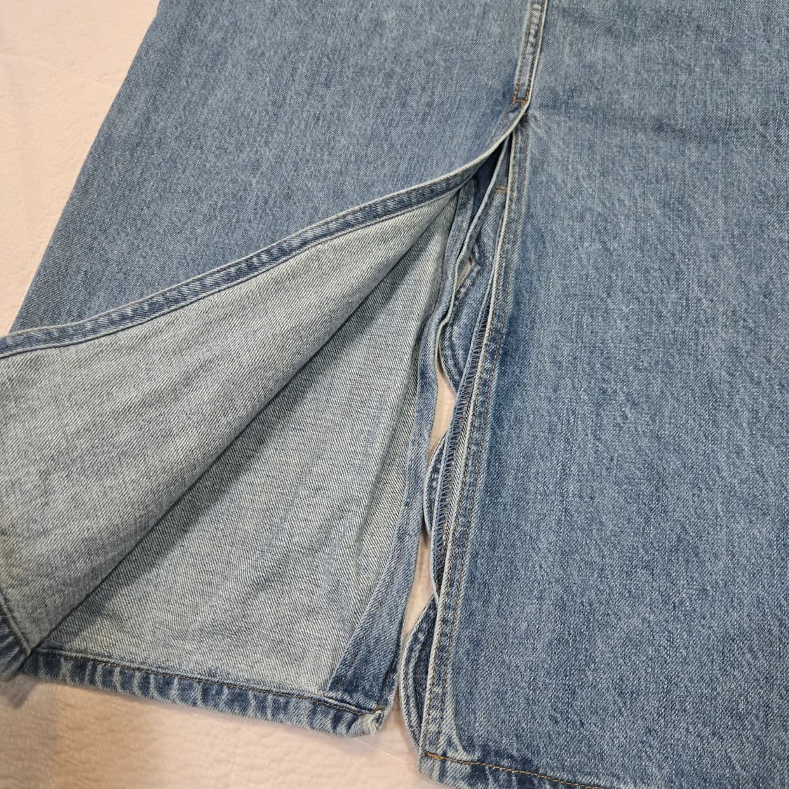 럭키슈에뜨 데님 롱 스커트  상품이미지5