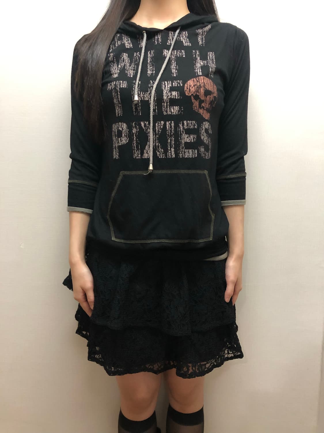 빈티지 블랙 펑크 후디 상품이미지7