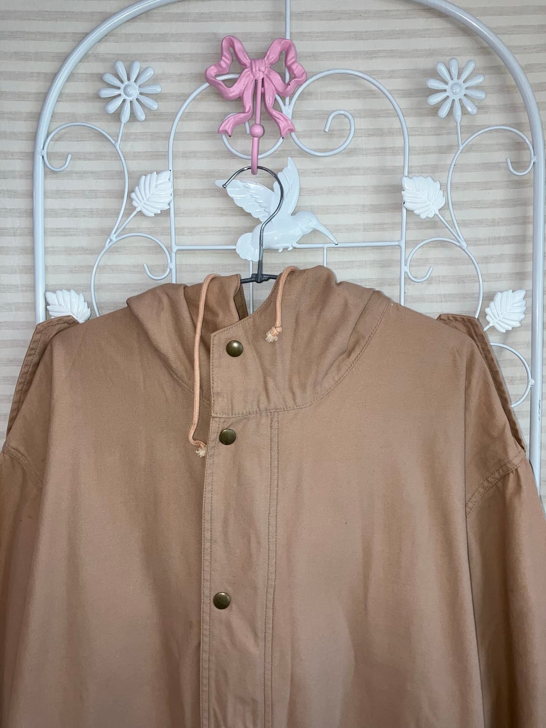 빈티지 도그하우스 베이지 후드 코트 y2k 스트릿 갸루 펑키 일본빈티지  상품이미지3