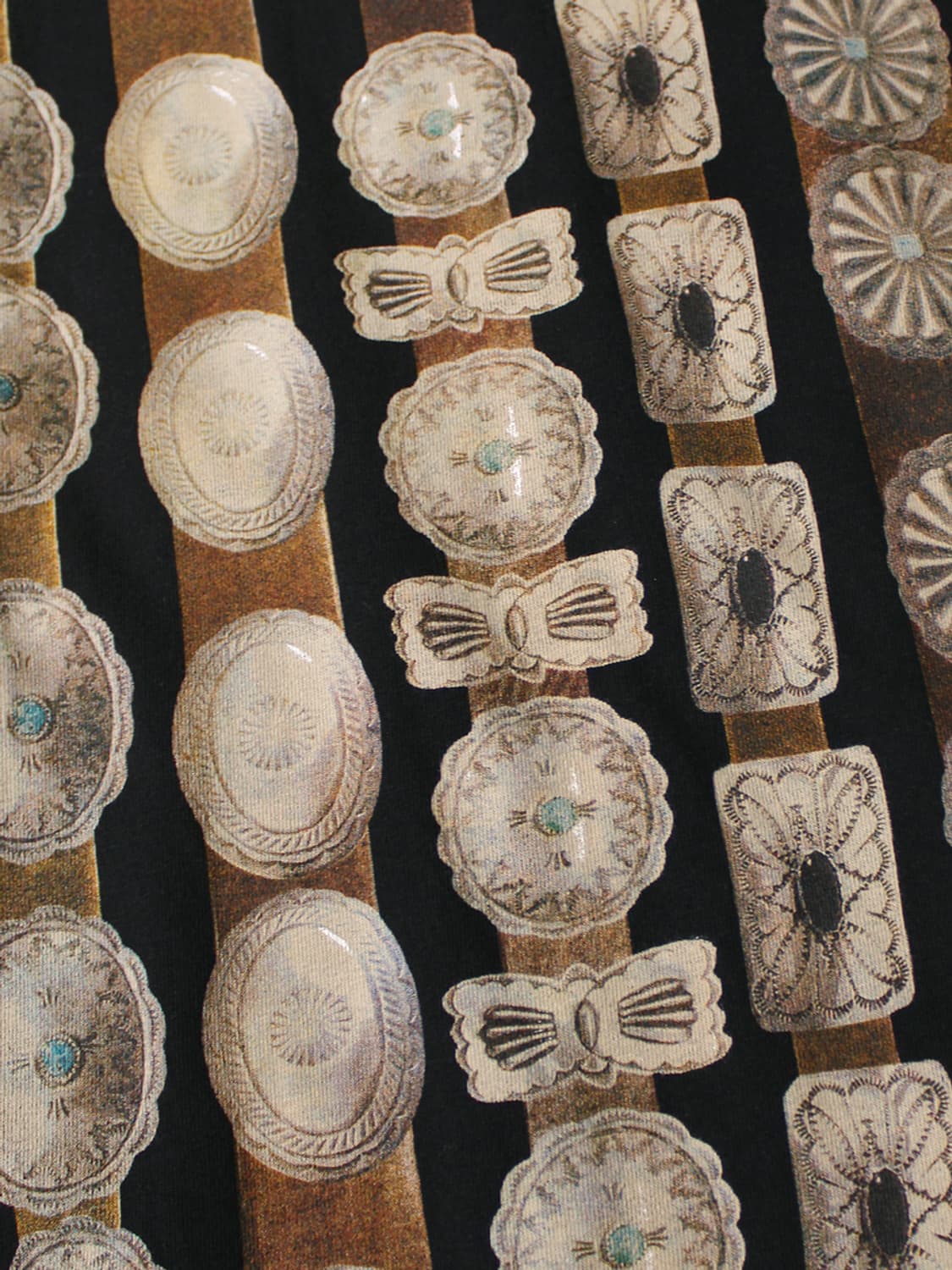 캐피탈 20 커튼 콘초 프린트 저지 크루 롱 티셔츠 블랙 2 상품이미지6