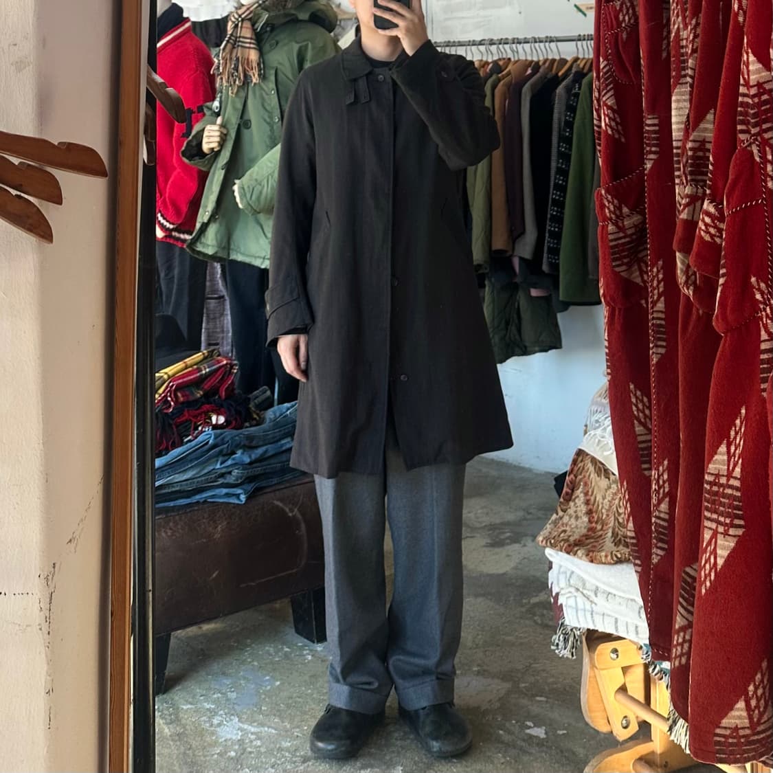 (착용컷) 010920 THE NINE HEADS 싱글 트렌치 코트  상품이미지3