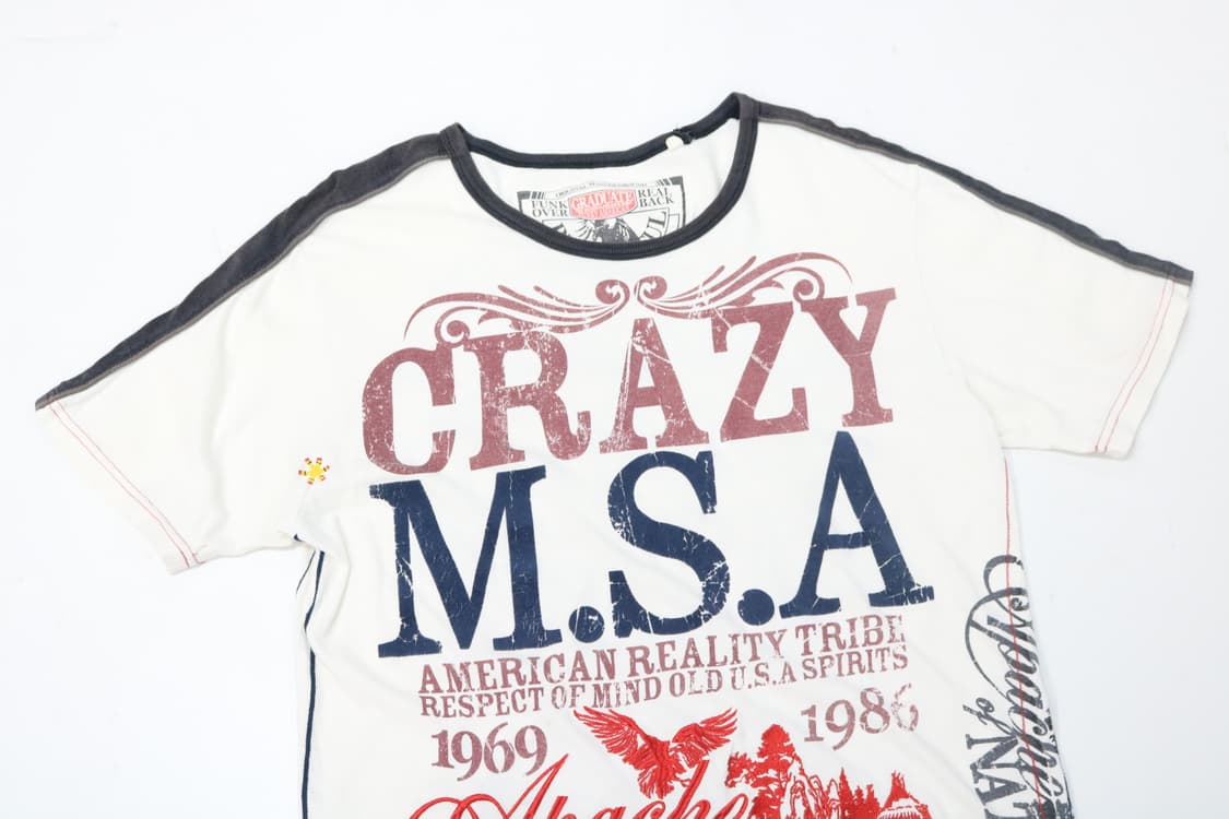 RED SOUL WISDOM 빈티지 아파치 네이티브 사이드 지퍼 반팔 상품이미지3