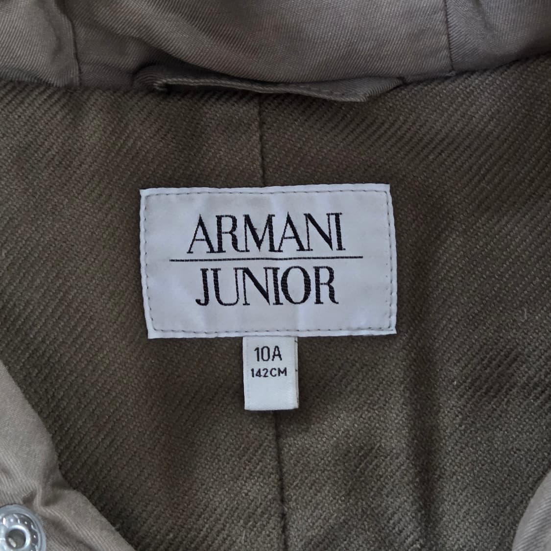 알마니 주니어 카키 야상패딩 10A 상품이미지4