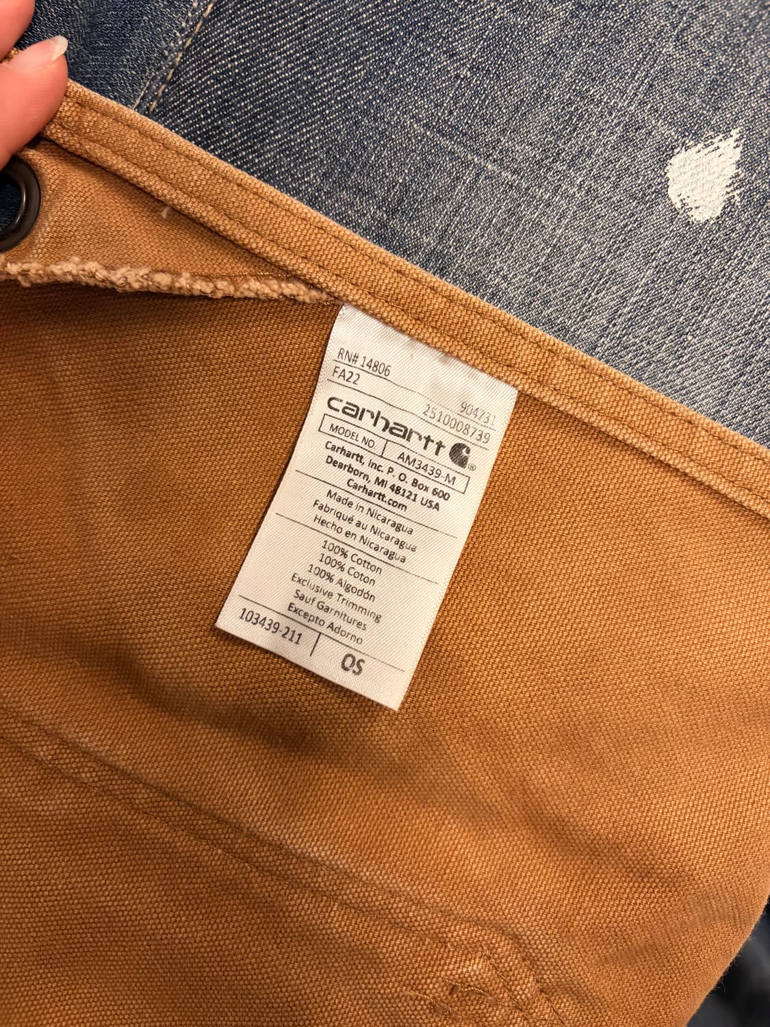 (정품/M) 칼하트 앞치마 a1   상품이미지3