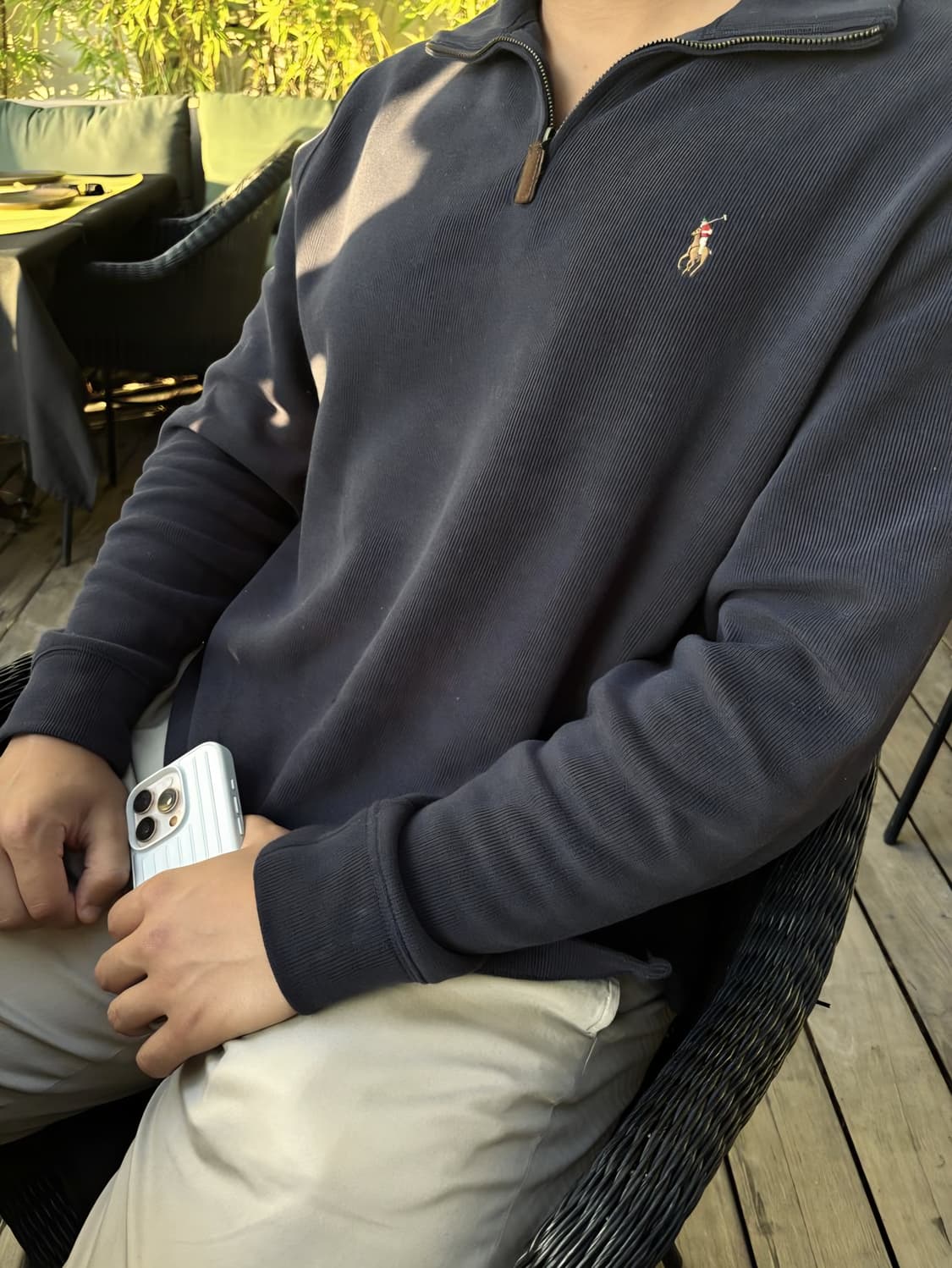 폴로랄프로렌-클래식 에스터이트 리브 쿼터 지퍼 풀오버 스웨터 다크 그레이 상품이미지7