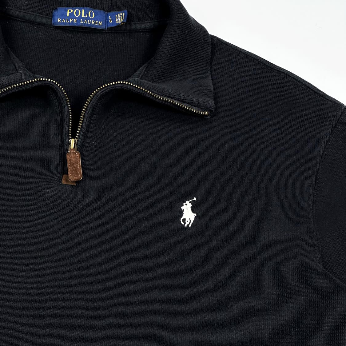폴로 랄프로렌 클래식 하프집 니트 블랙 L 상품이미지3