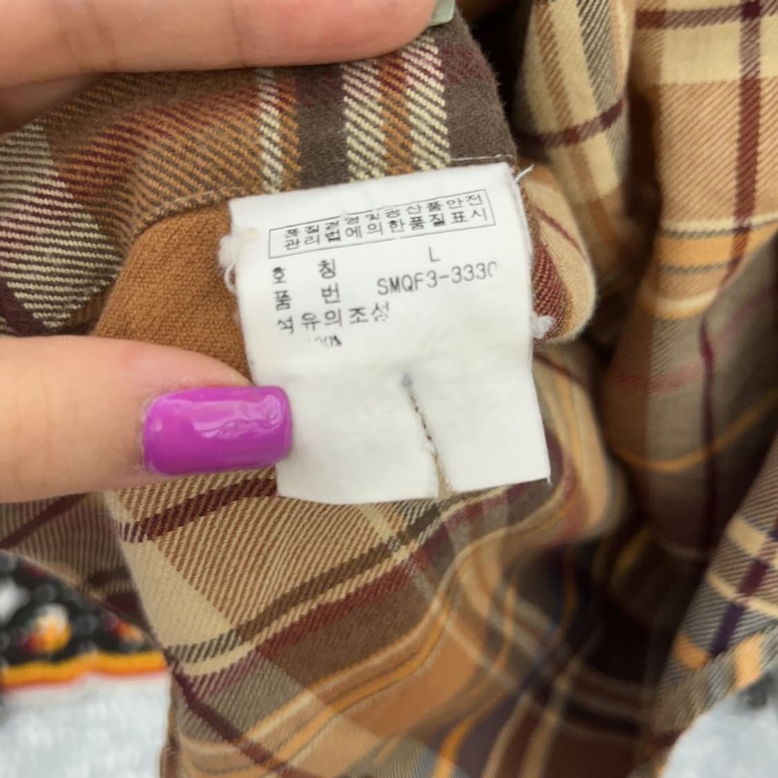 폴로 랄프로렌 올드스쿨 엘보패치 체크 셔츠 L C06597 상품이미지6