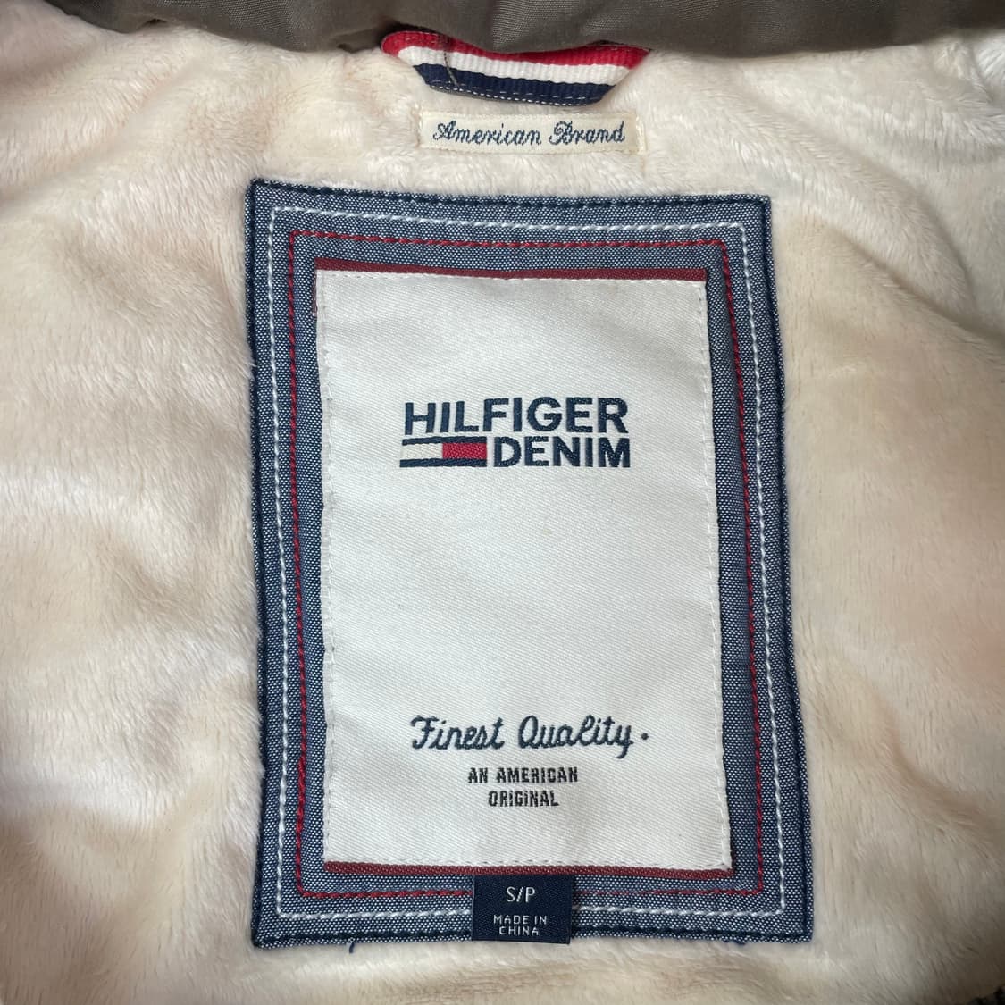 타미힐피거 미니로고 브라운 투포켓 패딩 S 상품이미지5