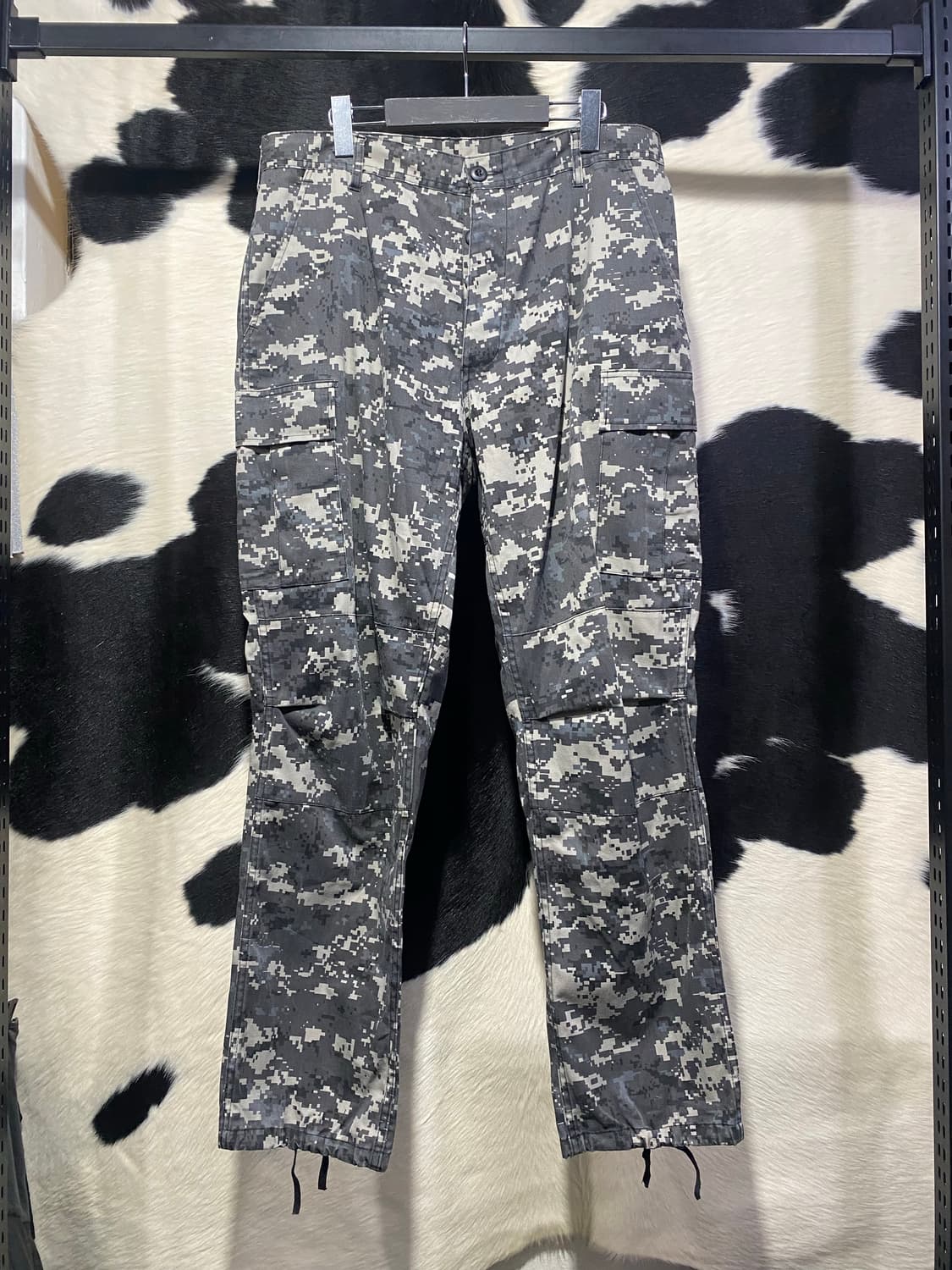 Japanese vtg 핀턱 디테일 카모 카고팬츠 상품이미지3