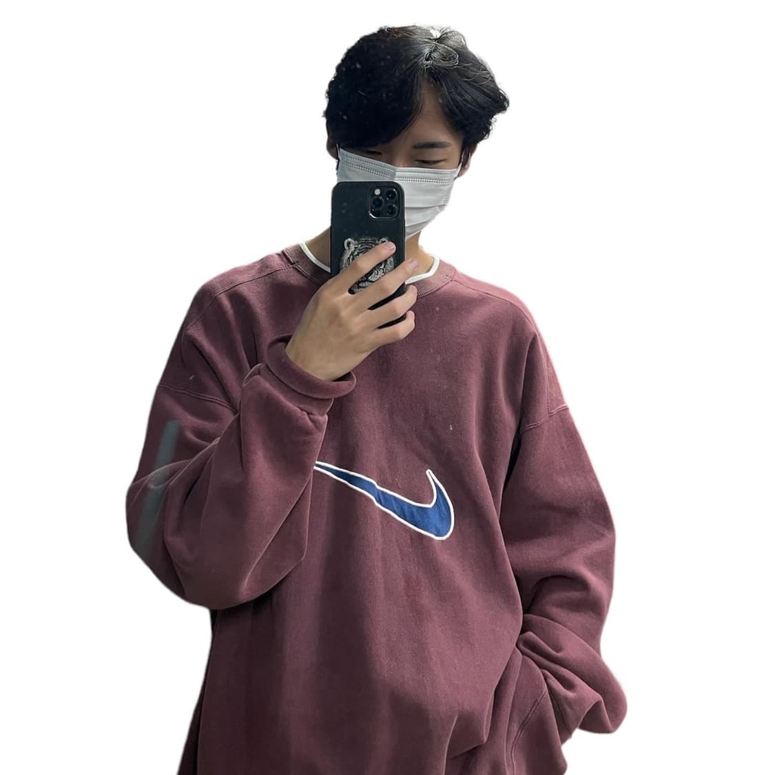 XXL 나이키 버건디 빅스우시 맨투맨 상품이미지1