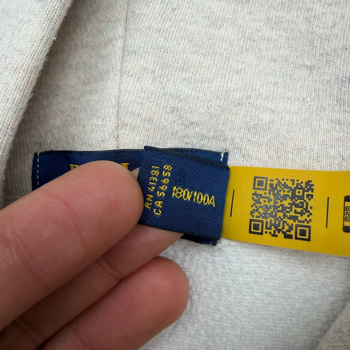 폴로 랄프 로렌 오트밀 그레이 써멀 후드집업 L 상품이미지8