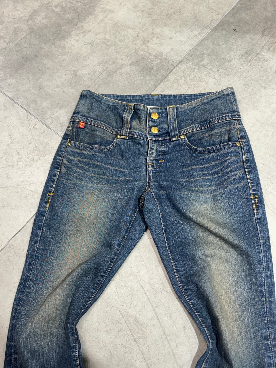 Georgia Love 투버튼 세미 부츠컷 데님팬츠 상품이미지3