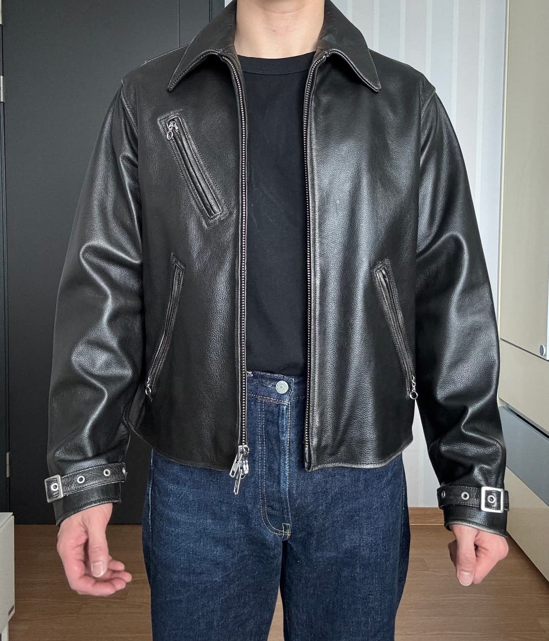 가죽자켓 새제품 유니폼브릿지 카우하이드 M 상품이미지1