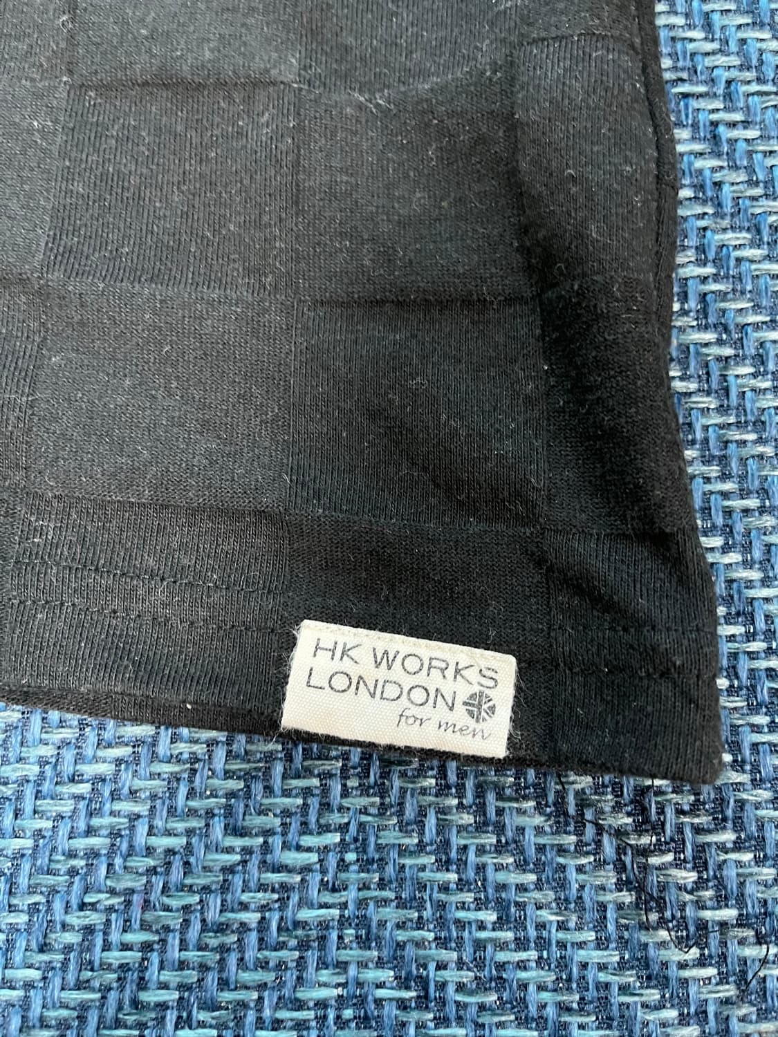 HK WORKS LONDON 블랙 체크 포켓 반팔티 M 상품이미지3