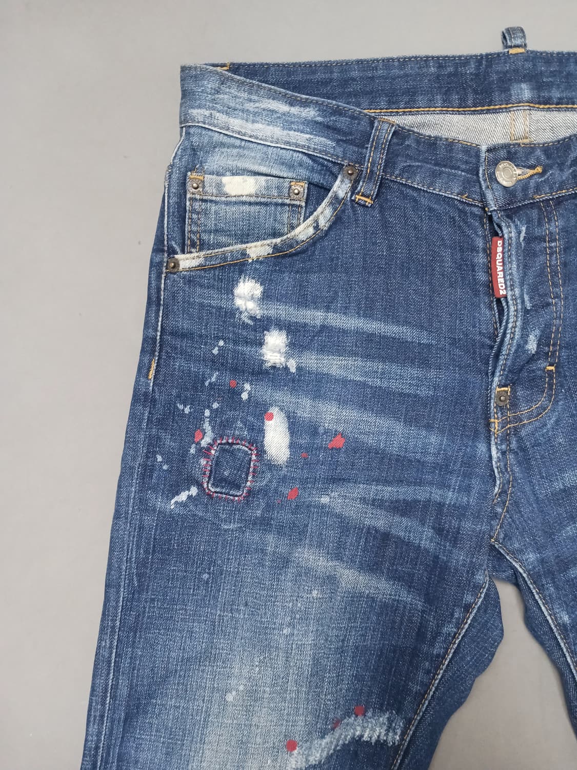 [32] 디스퀘어드2 멀티페인팅 레드탭 쿨가이진 청바지 상품이미지2