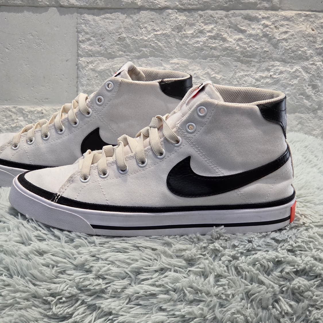 3q-29:나이키 캔버스 하이탑 스니커즈 DD0161-100 (25cm) 상품이미지2