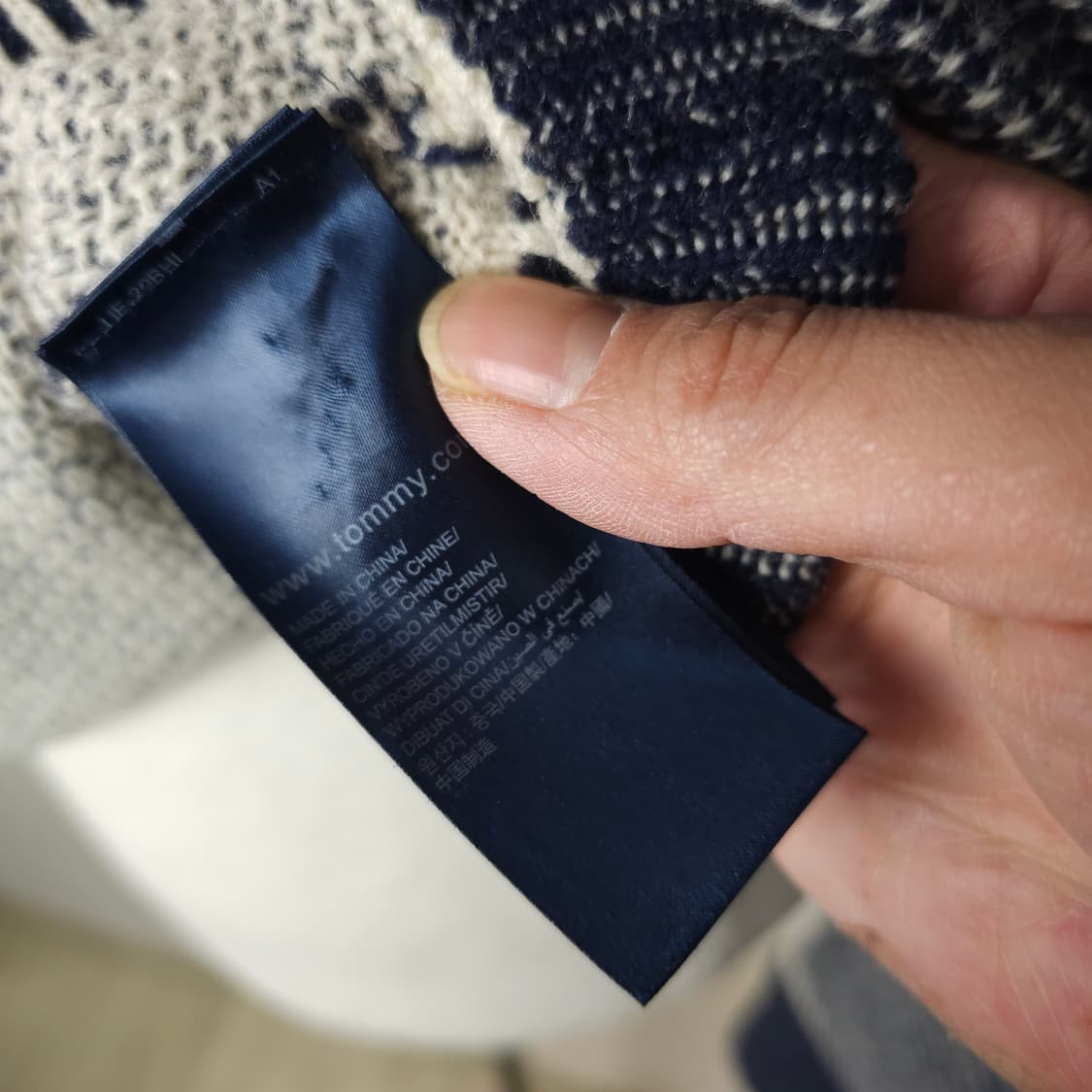 타미힐피거 니트집업 남자95사이즈  상품이미지5