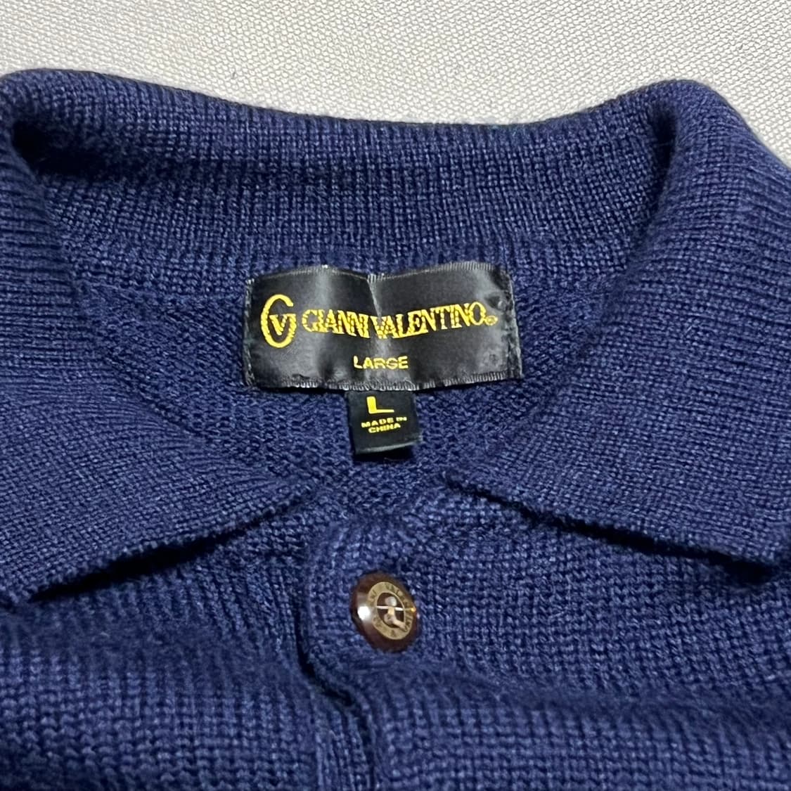 Gianni Valentino 네이비 카라 니트 상품이미지3