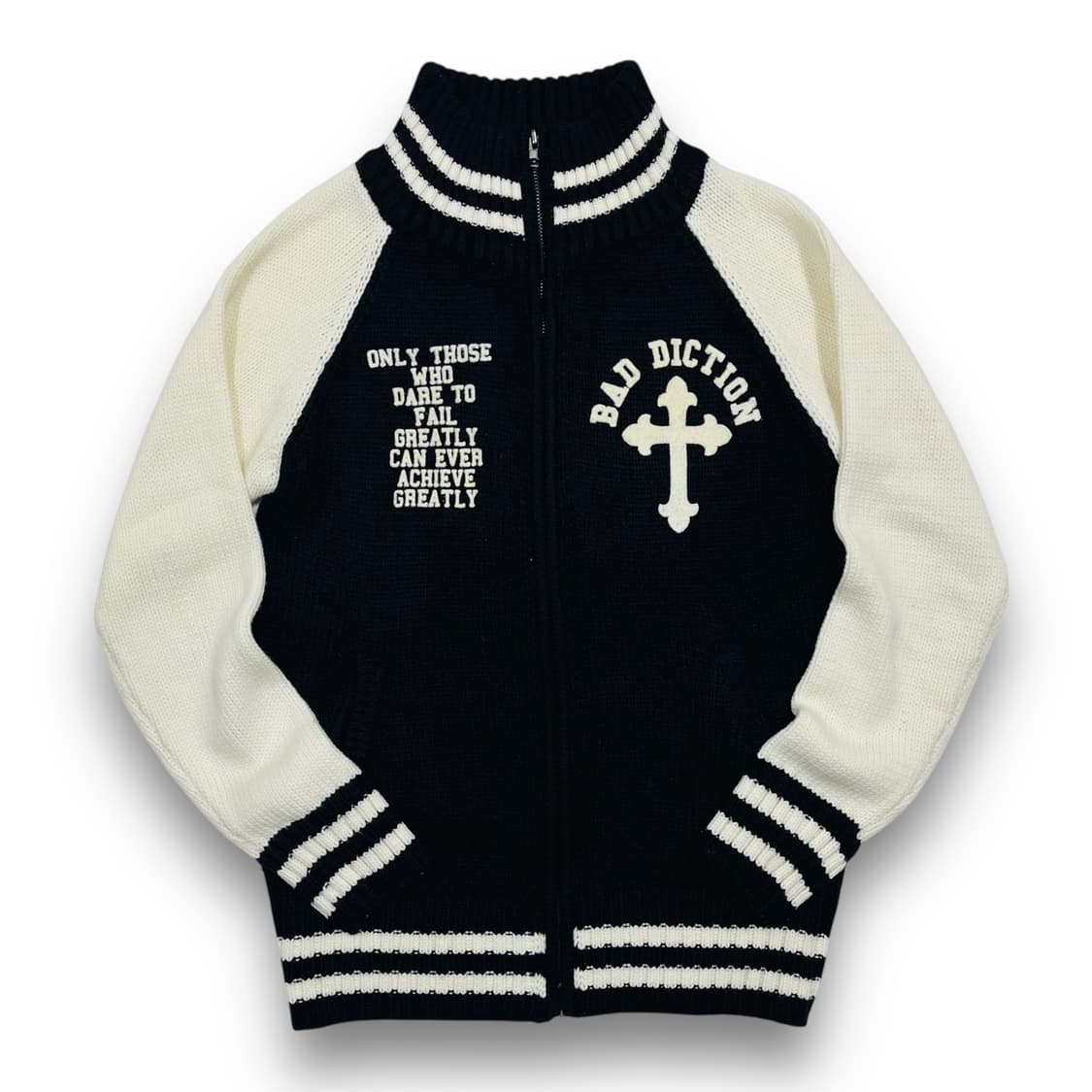 Shake Punk skull Bad Diction knit zip-up 상품이미지2