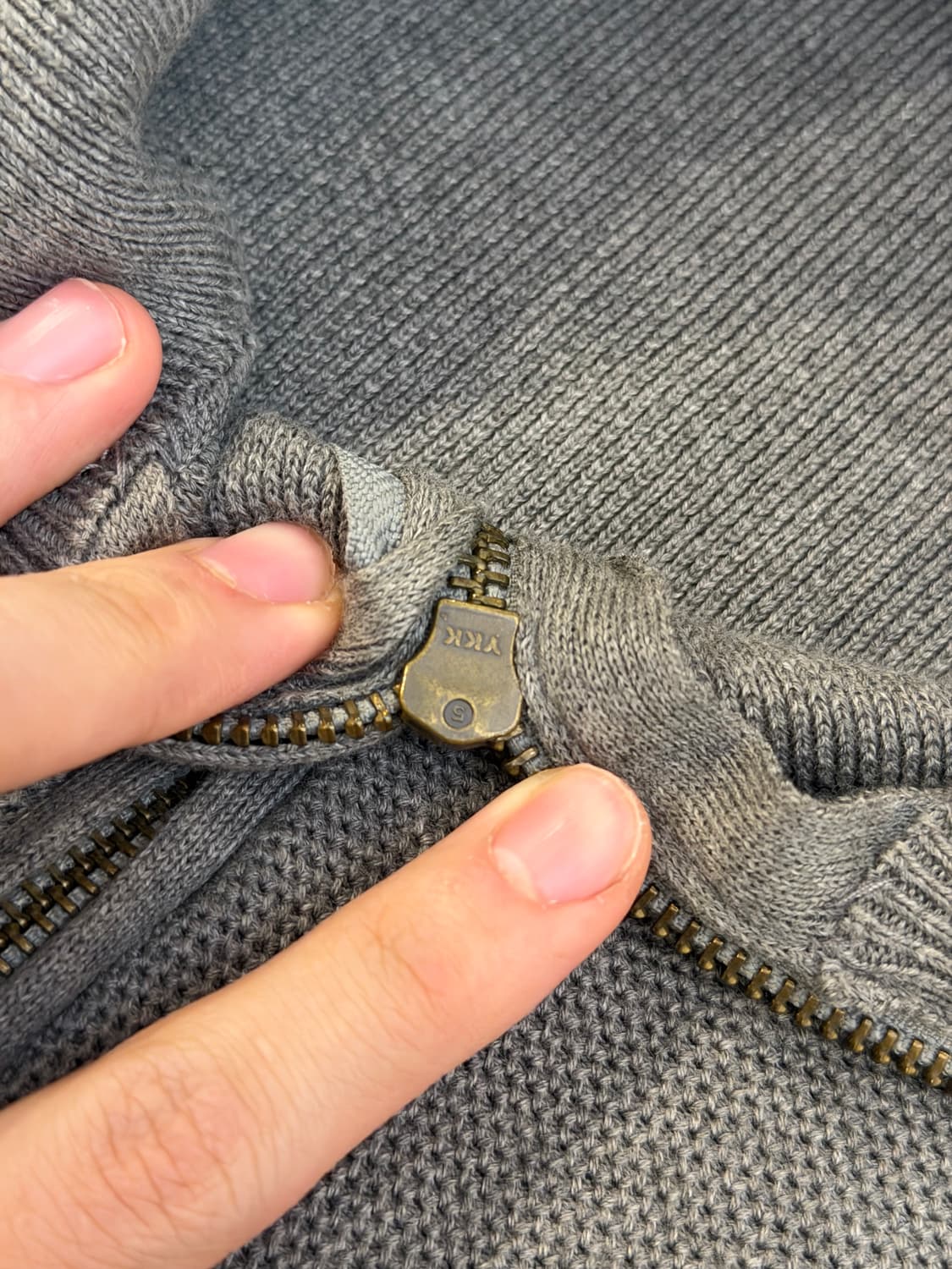 폴로 랄프로렌 하프집업 그레이 코튼 니트 그레이 상품이미지4