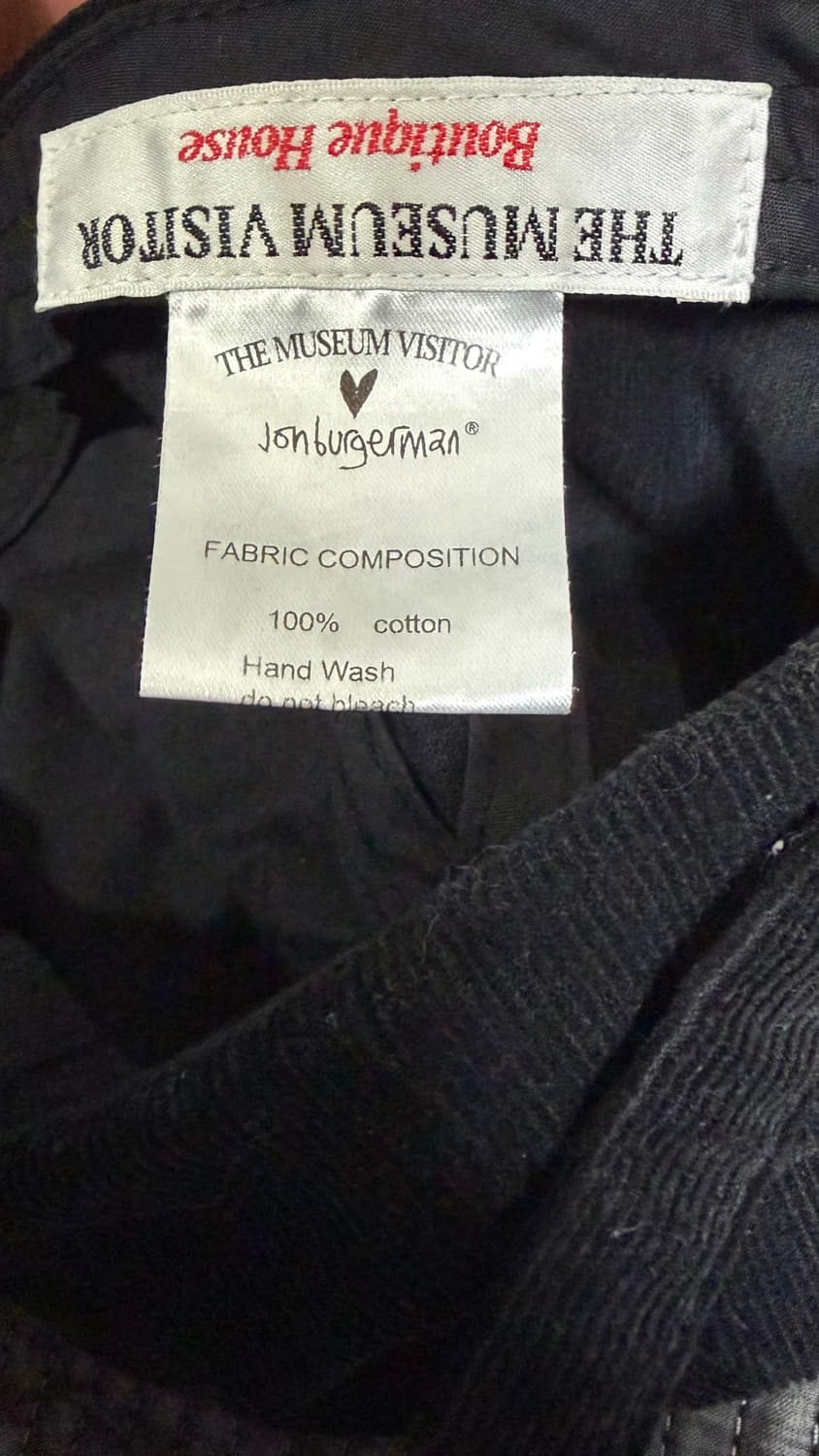 더뮤지엄비지터 존버거맨 블랙 코듀로이 볼캡 상품이미지4