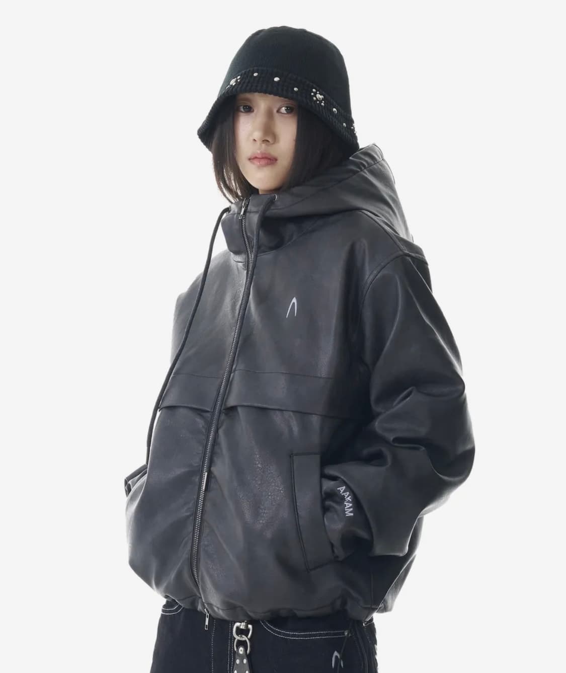 Multi Studded Knit Bucket Hat (Flower) 상품이미지2