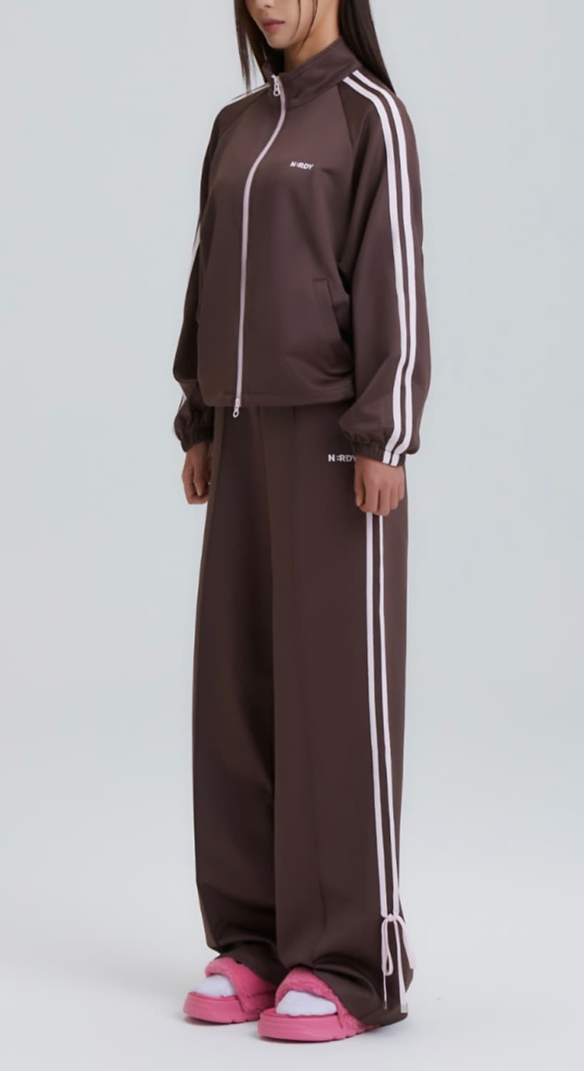 널디 여성 리본 트랙탑 브라운(M/거의새상품) 상품이미지4