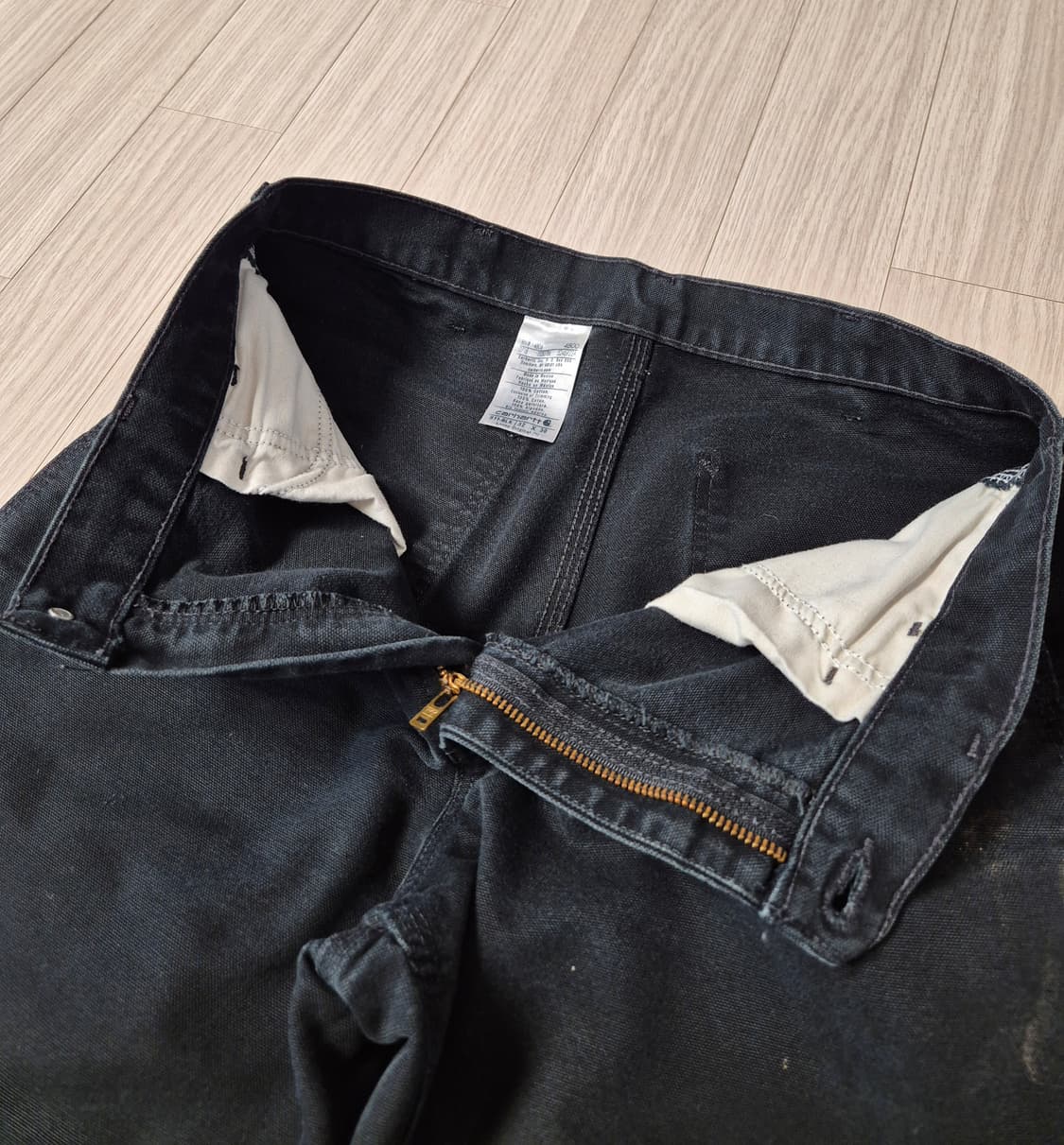 빈티지 칼하트 싱글니 팬츠 블랙 b11 (32x30) 상품이미지3