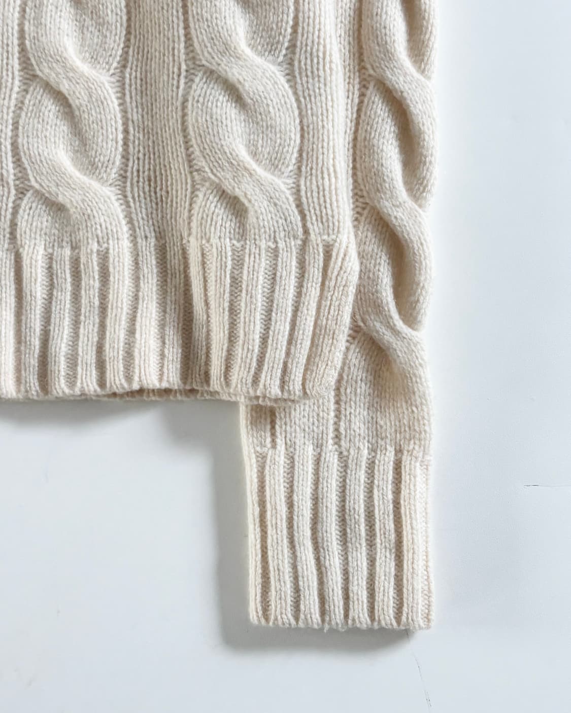 Polo 폴로 랄프로렌 캐시미어블렌드 아이보리컬러 케이블 니트  상품이미지4