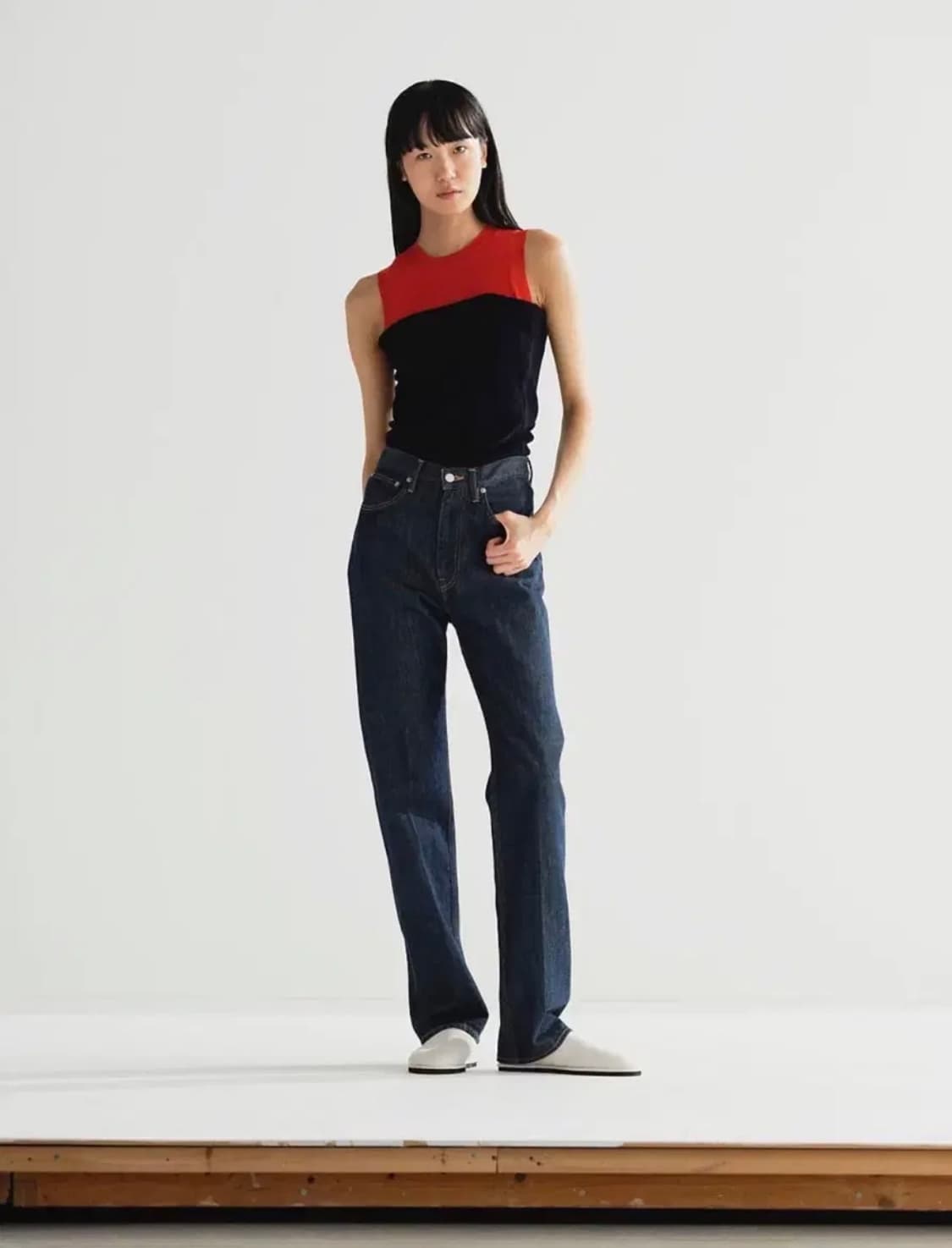 오라리 하드 트위스트 데님 5p 인디고 상품이미지1