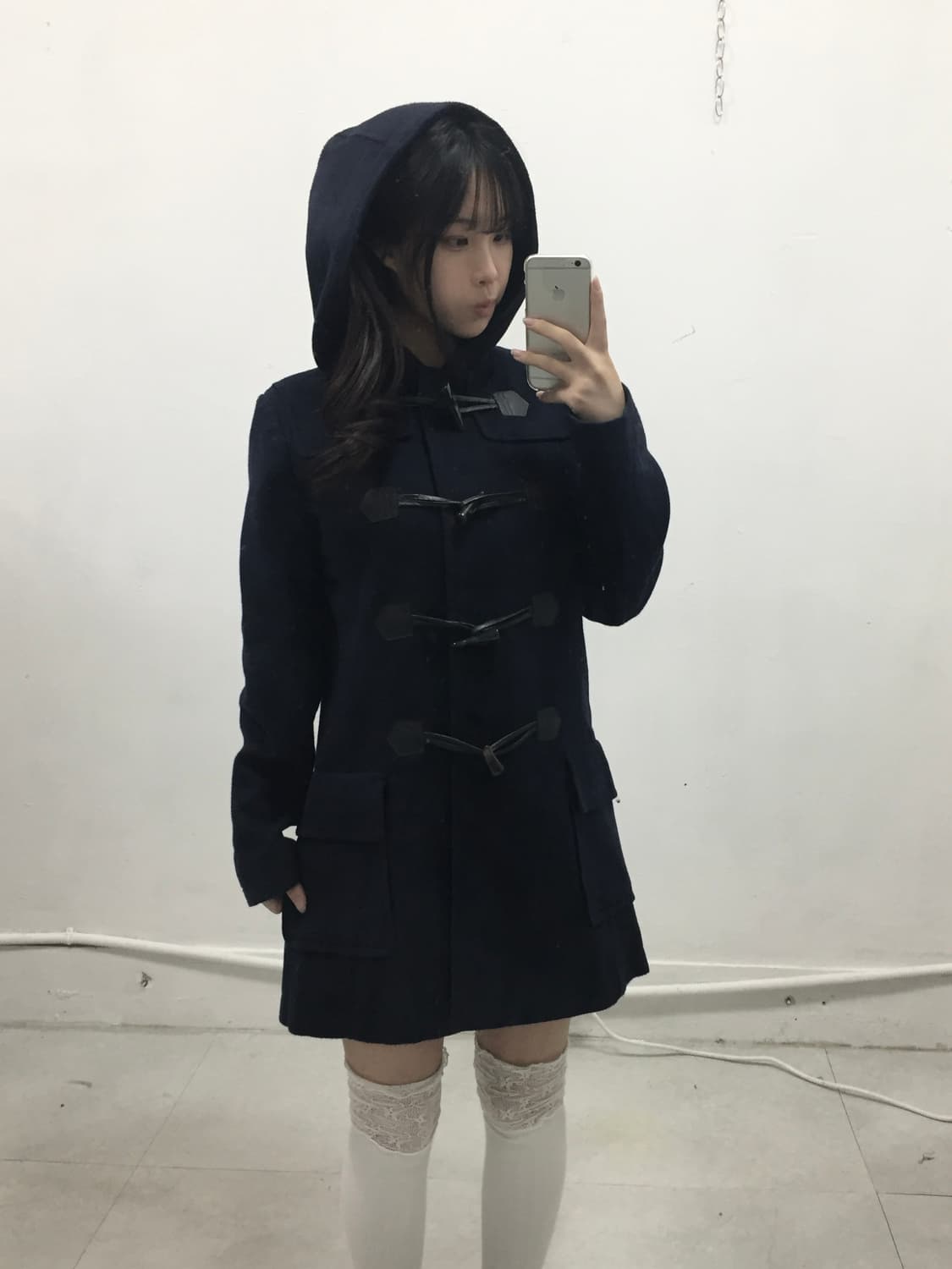 [CHU XXX] 츄xxx 네이비 떡볶이 코트 상품이미지1