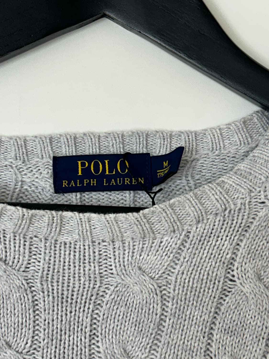 Polo 폴로 랄프로렌 라이트 그레이 케이블 니트 상품이미지6