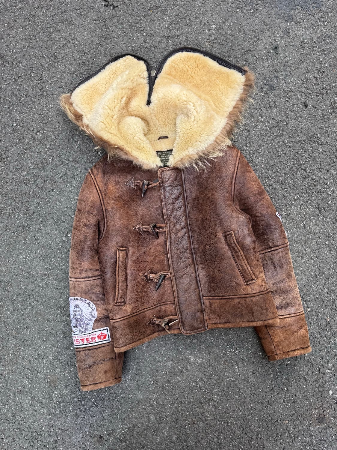 80s 도그파이트 토글 N-2B 무스탕 가죽자켓 상품이미지2