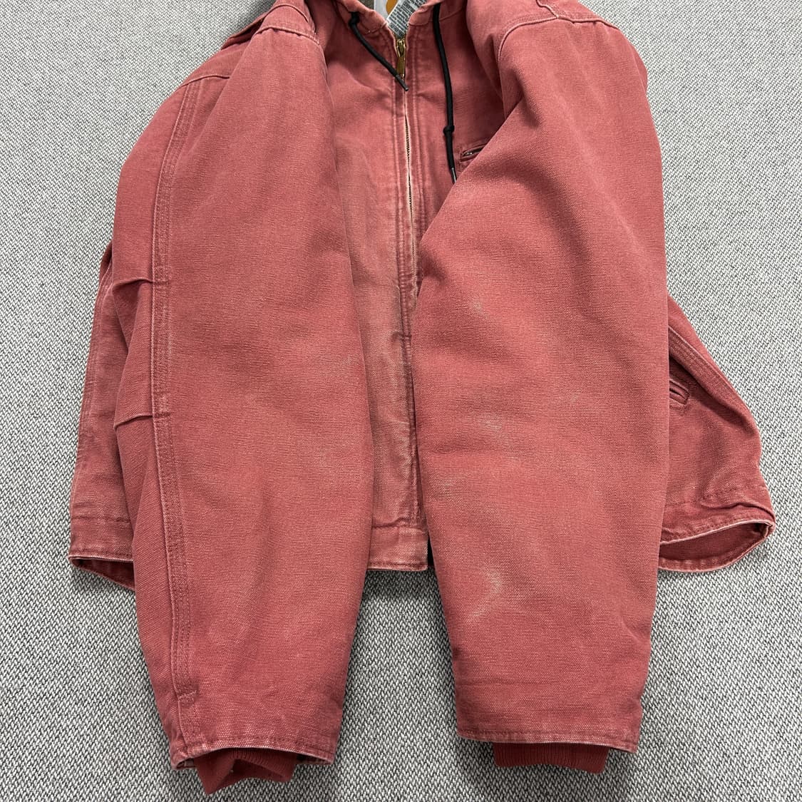 칼하트 우먼스 J141 살몬 핑크 후드 워크자켓(S) 상품이미지2