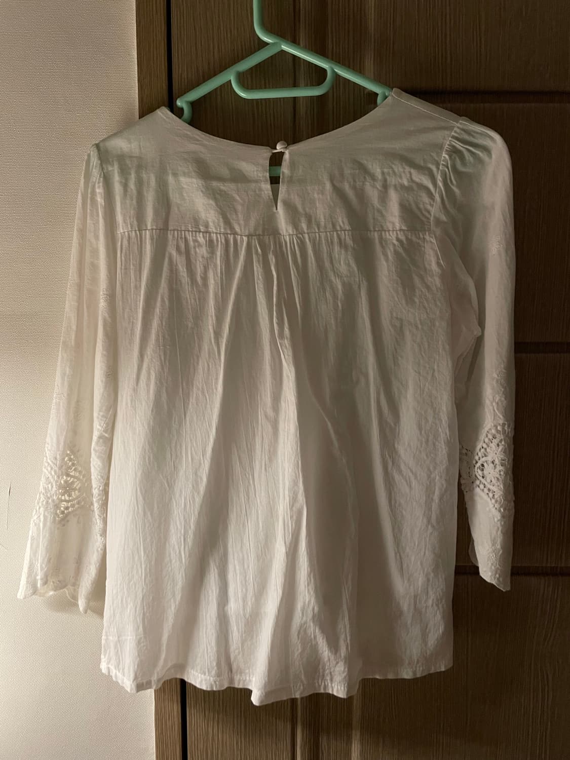 빈티지 모리걸 펀칭 자수 블라우스 상품이미지2