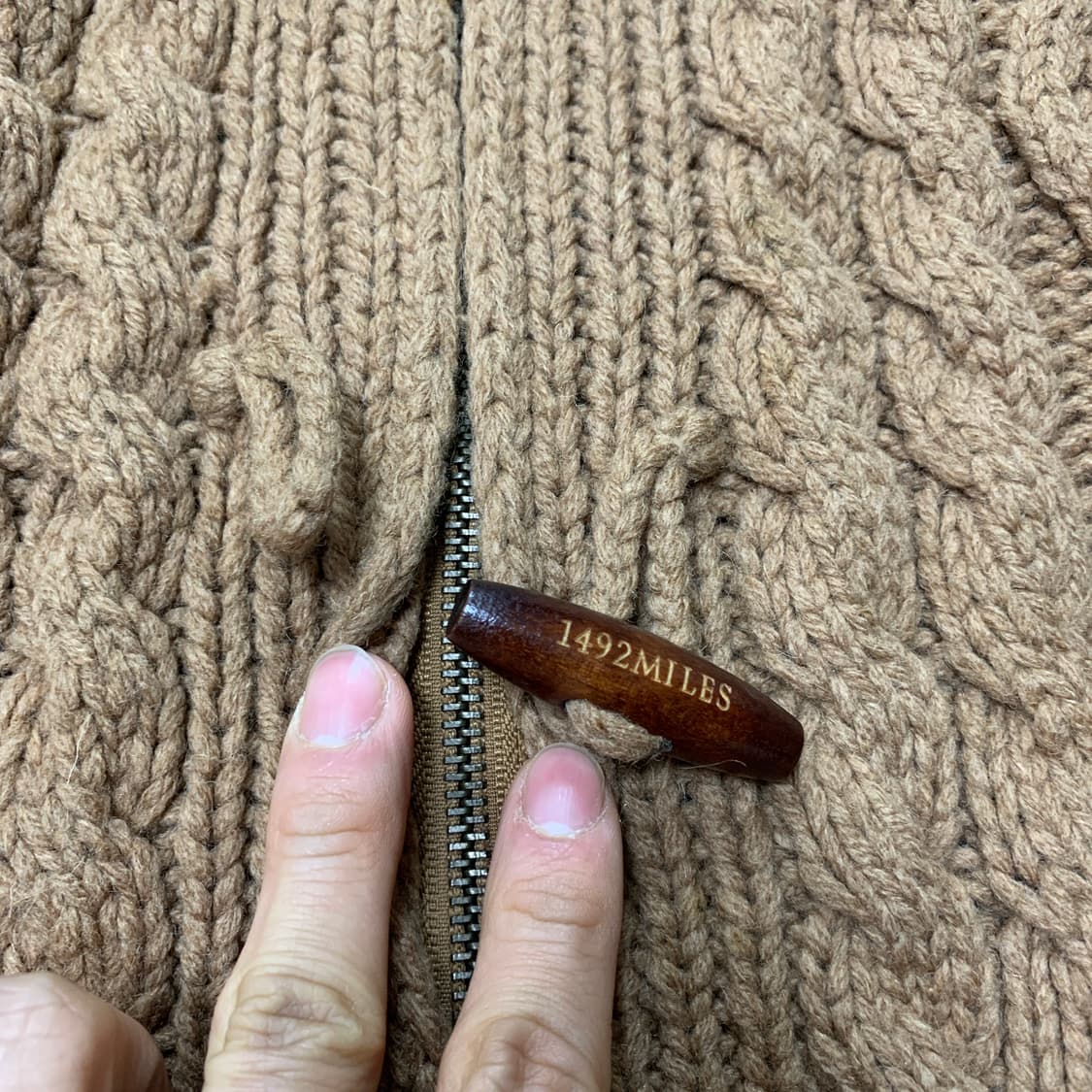 95)1492miles 꽈배기 니트 후드집업 상품이미지4