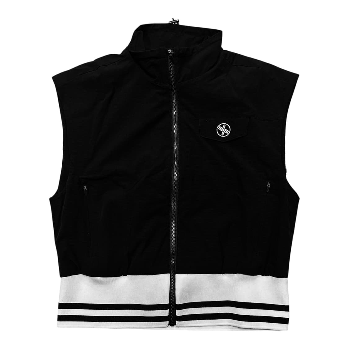 ✨ (바배) 젝시믹스 골프 백로고 우븐 집업 블랙 베스트  상품이미지2