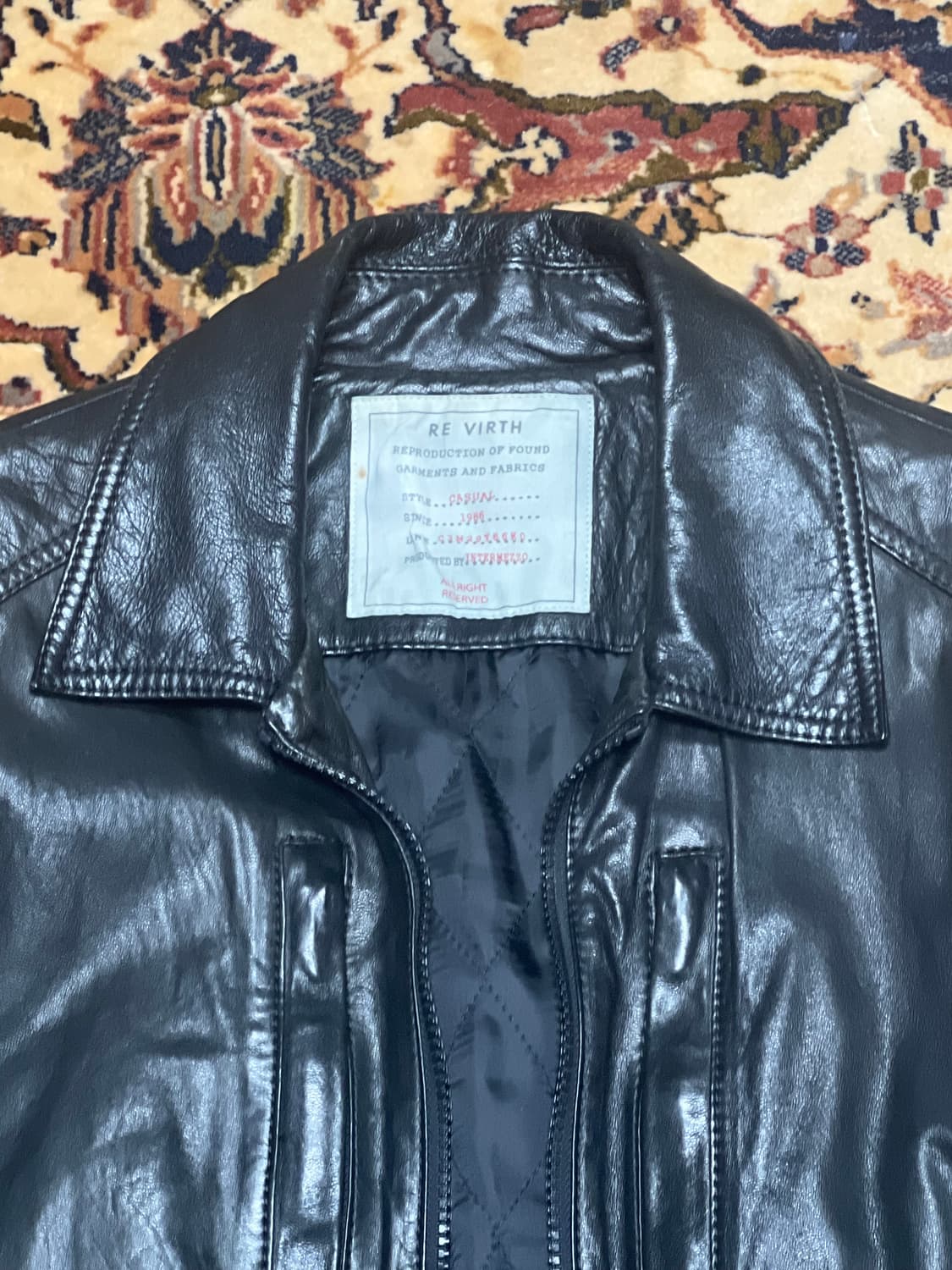 인터메조  양가죽 가죽자켓 밀리터리 필드자켓 블랙 90~95사이즈 상품이미지4