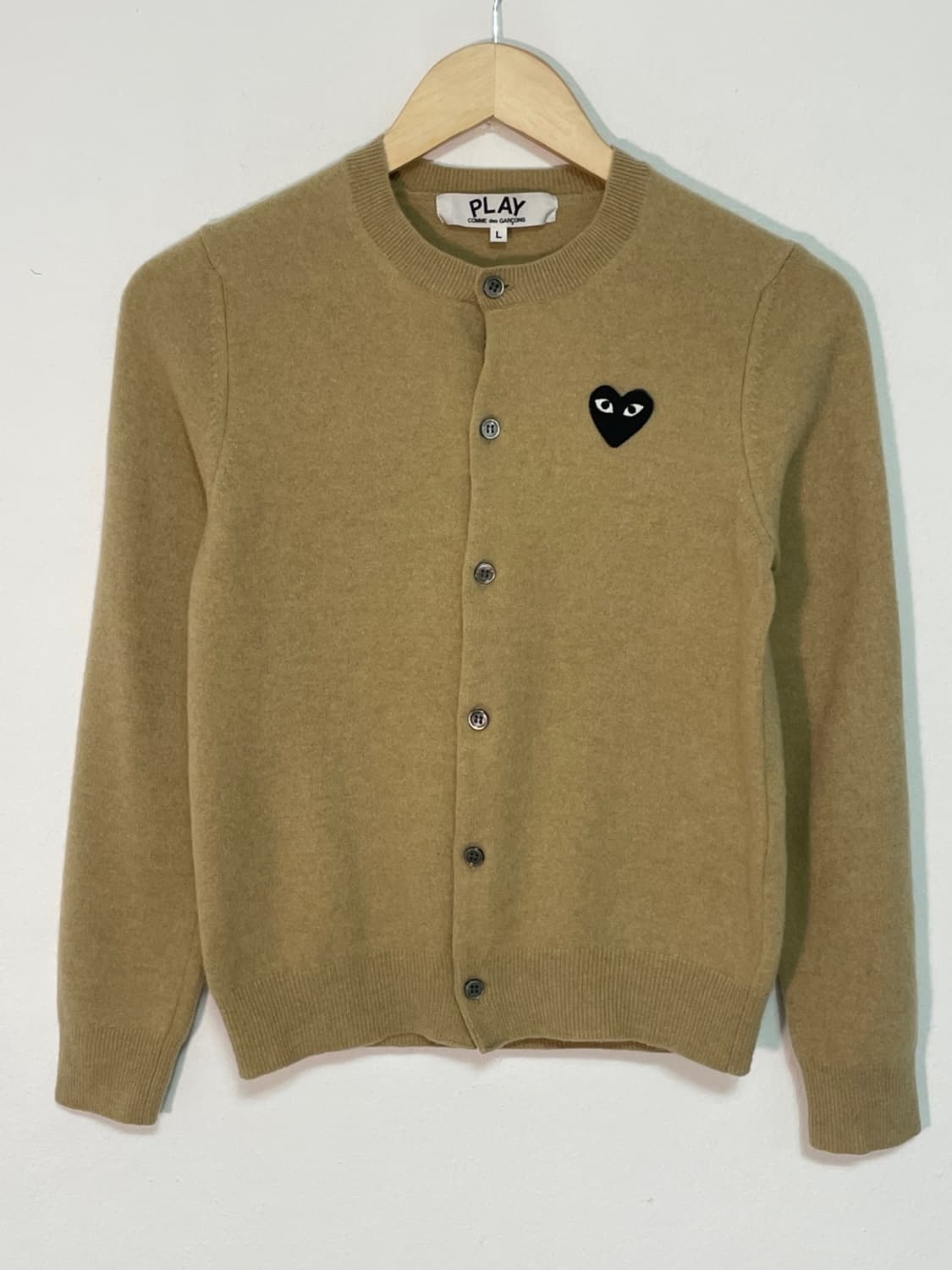 꼼데가르송 샌드베이지 블랙와펜 가디건  상품이미지3