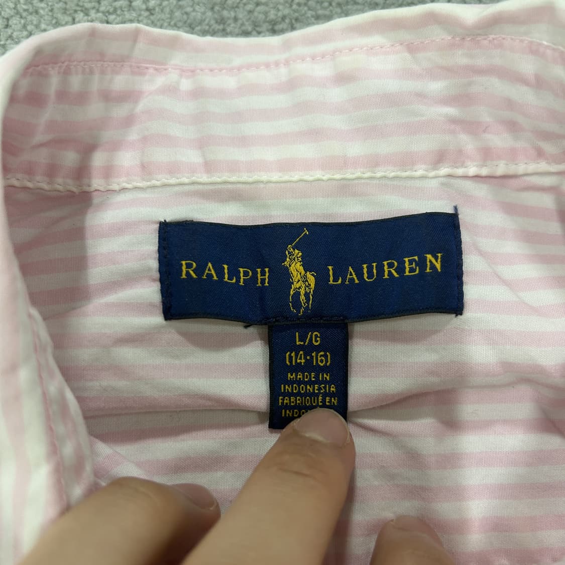 폴로 랄프로렌 핑크 스트라이프 셔츠 s 상품이미지2