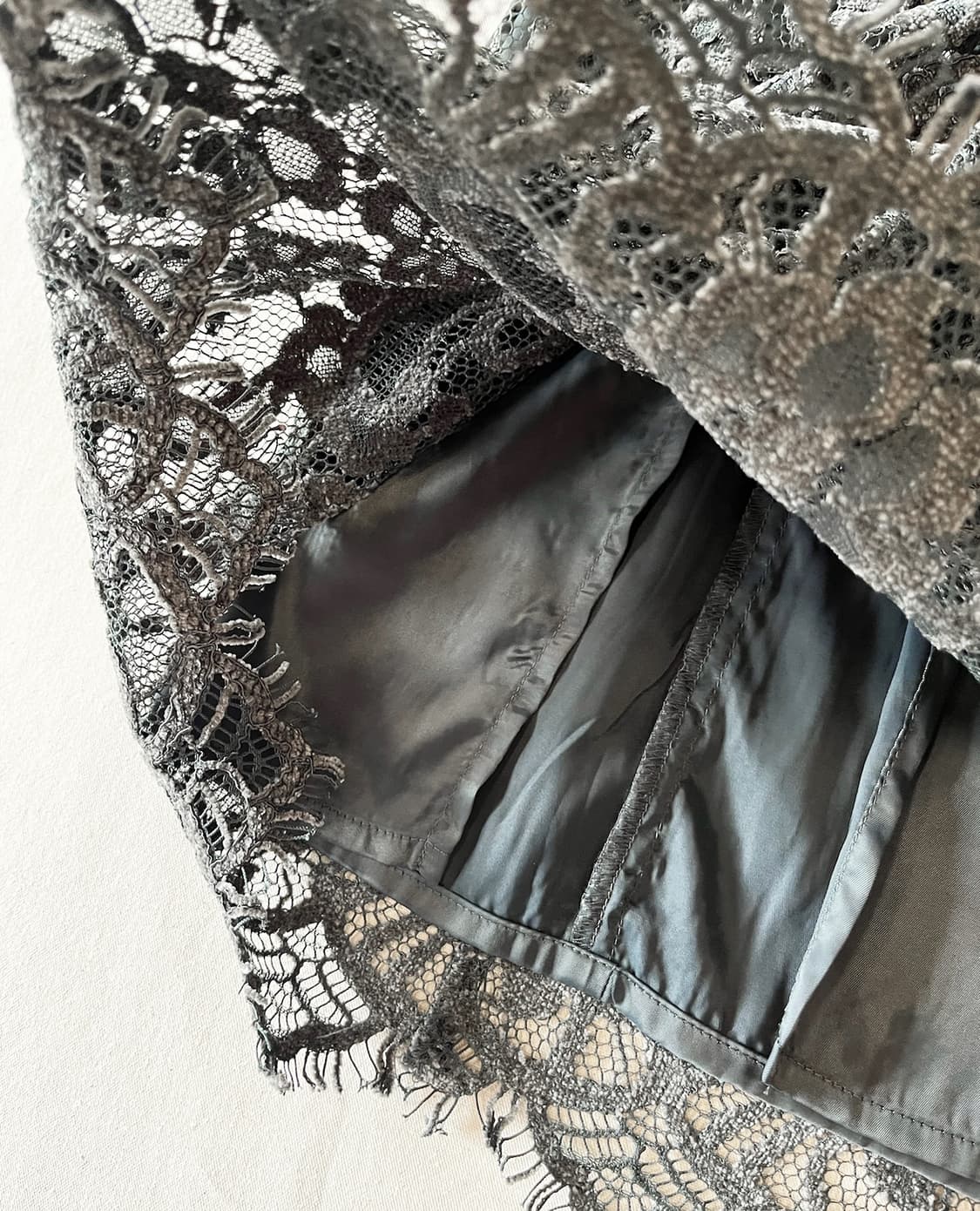 LIESSE charcoal floral lace skirt 상품이미지8